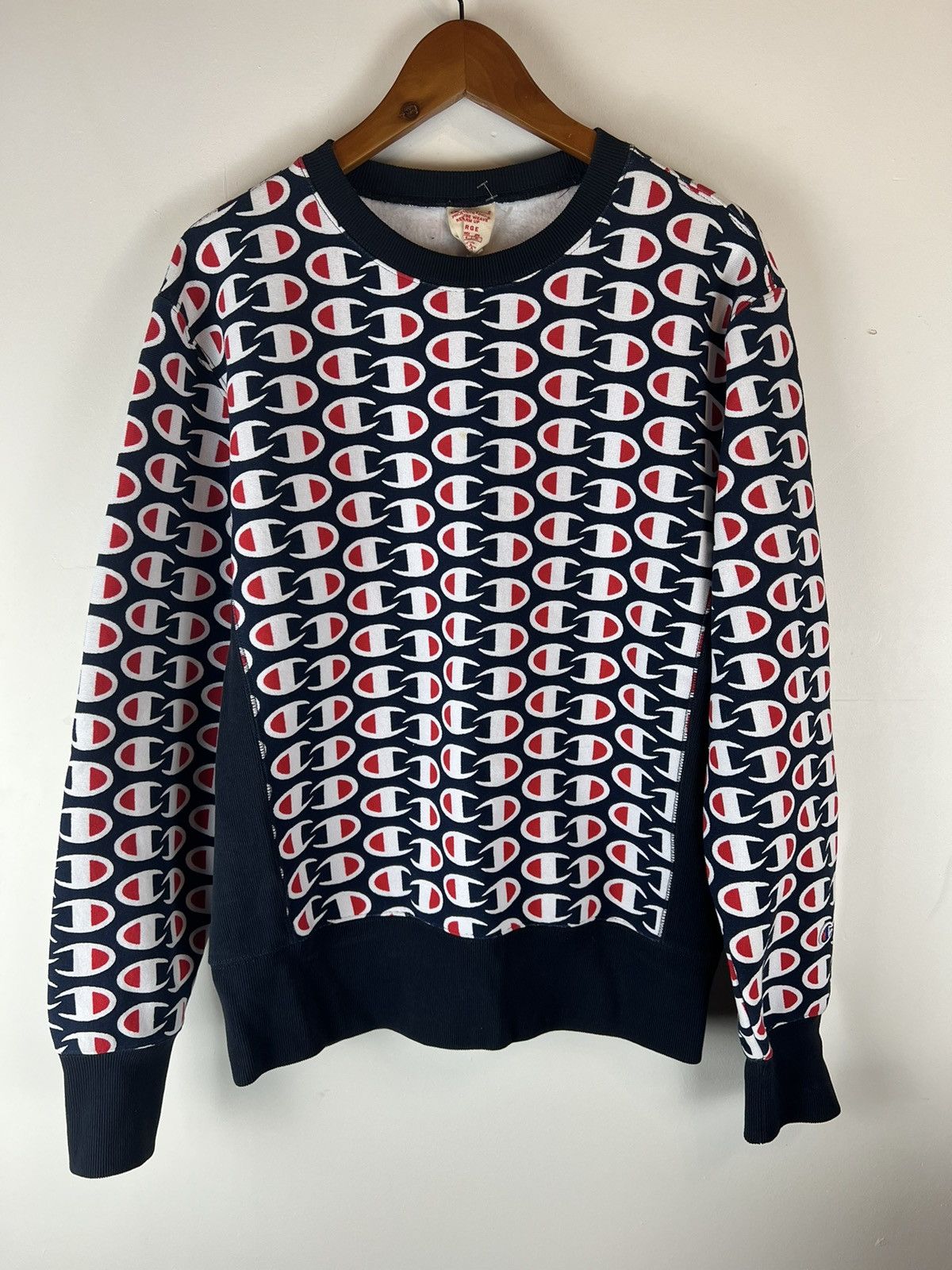 Champion Champion Reverse Weave All Over Print Logo Crewneck Size US L / EU 52-54 / 3 - 2 Thumbnail