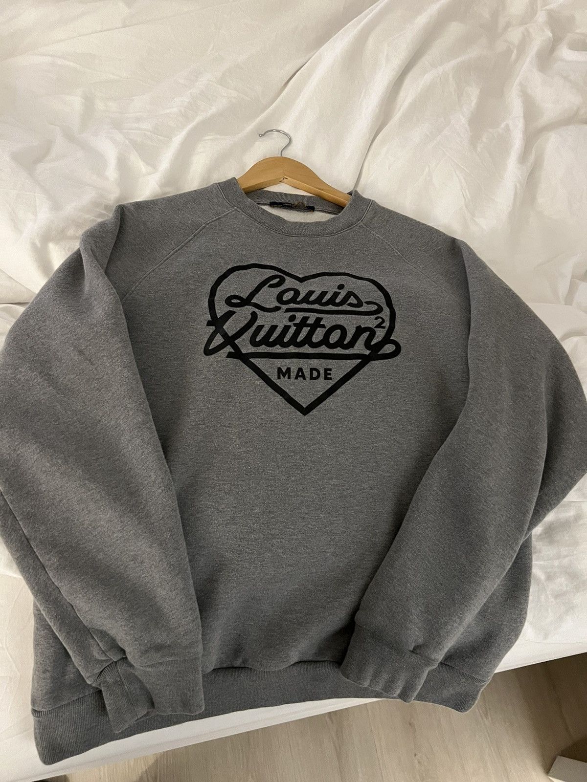 Louis Vuitton Damier Spread Printed Sweatshirt, Grey, XL