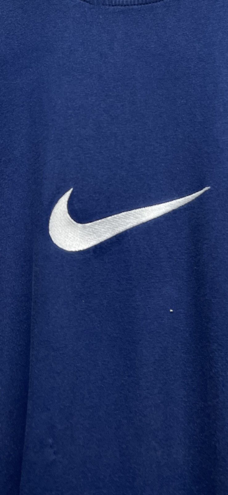 Nike × Vintage Vintage Y2k Nike Big Swoosh Logo T-Shirt 90’s Navy Size US XL / EU 56 / 4 - 4 Thumbnail