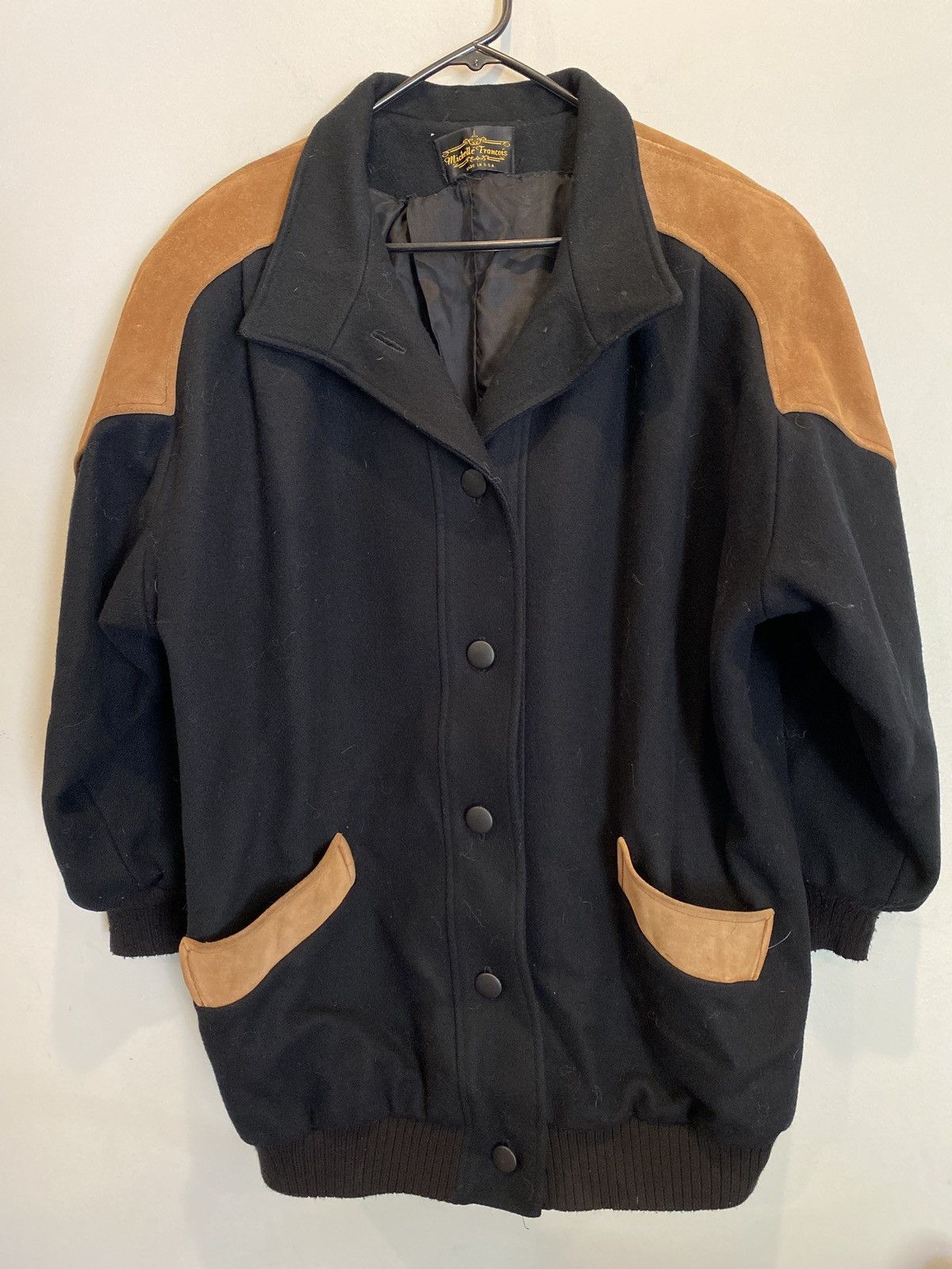 Genuine Leather × Vintage Vintage 80s Women’s Michellé Francois coat Size US L / EU 52-54 / 3 - 1 Thumbnail