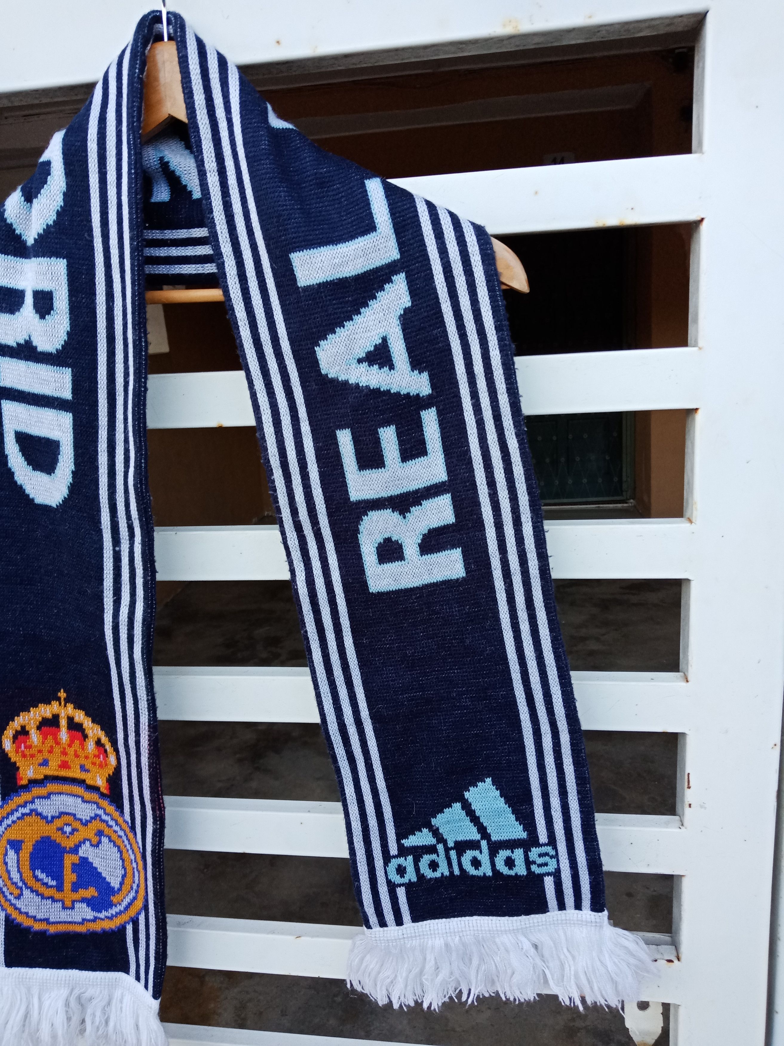 Adidas Adidas Real Madrid Spellout Embroidered (7"x54")Scarf Size ONE SIZE - 3 Thumbnail