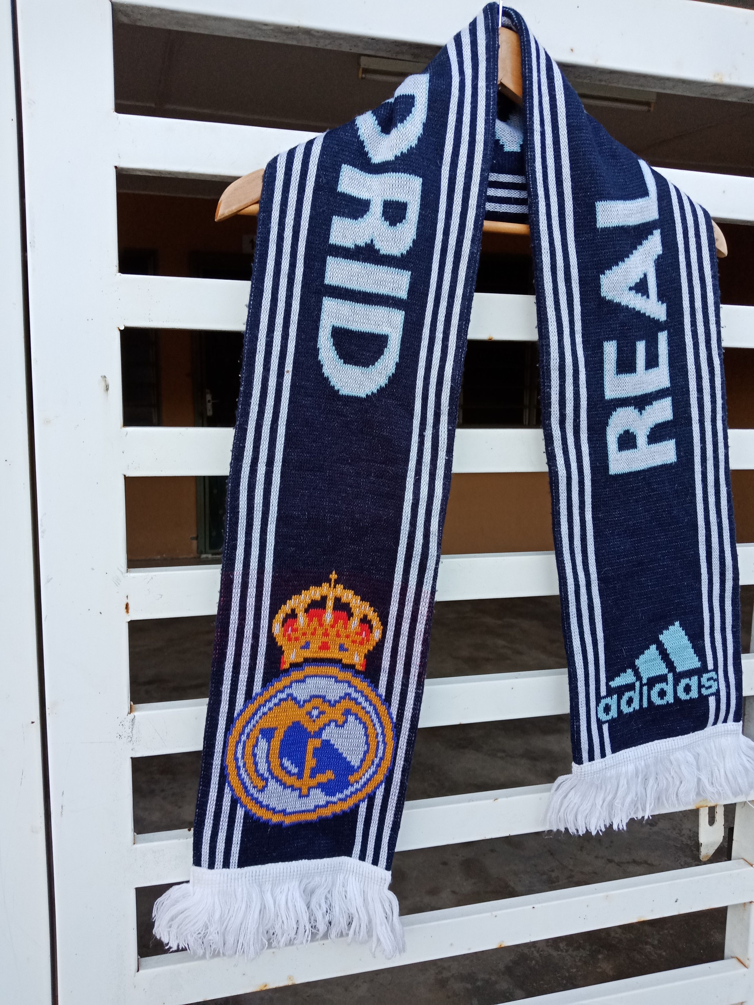 Adidas Adidas Real Madrid Spellout Embroidered (7"x54")Scarf Size ONE SIZE - 2 Thumbnail