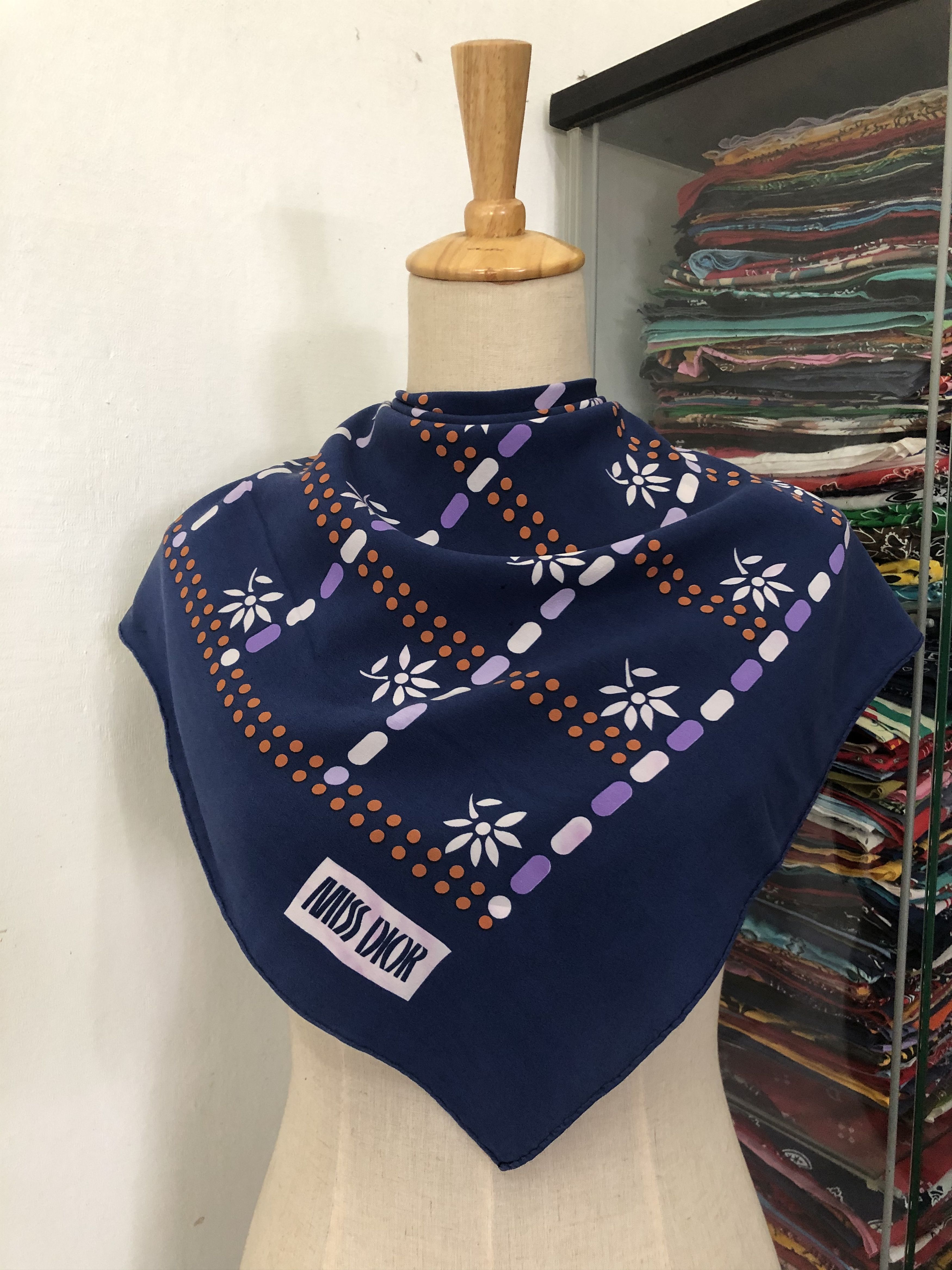 Vintage Christian Dior Monsieur Silk Scarf