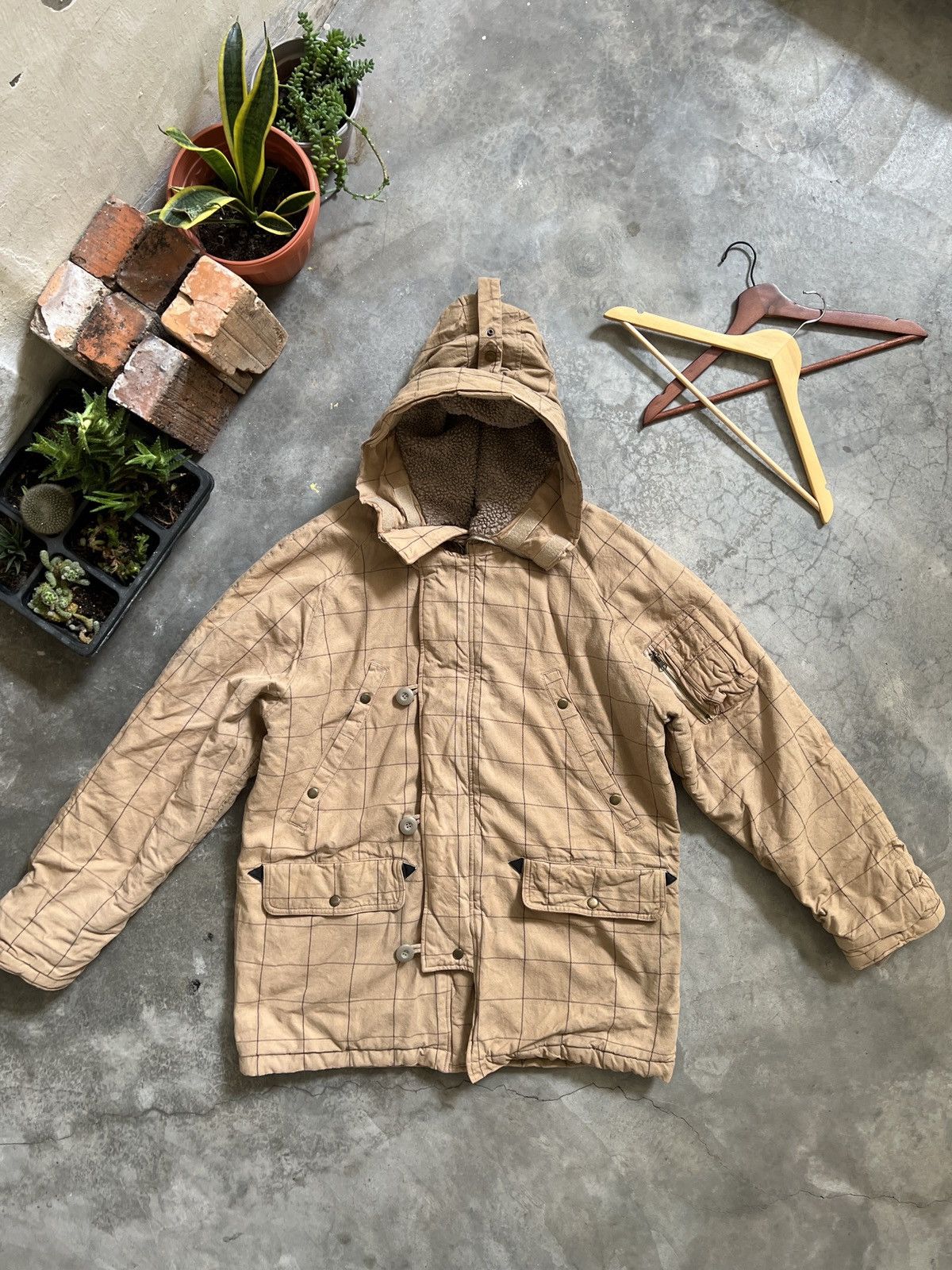 Japanese Brand × Vintage VINTAGE 🔥 Parkas Quilted Denim Hood Jacket Size US L / EU 52-54 / 3 - 1 Thumbnail