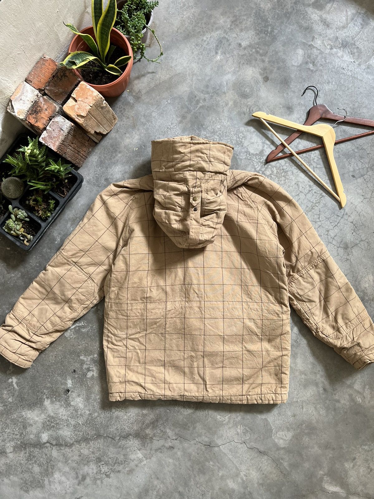 Japanese Brand × Vintage VINTAGE 🔥 Parkas Quilted Denim Hood Jacket Size US L / EU 52-54 / 3 - 4 Thumbnail
