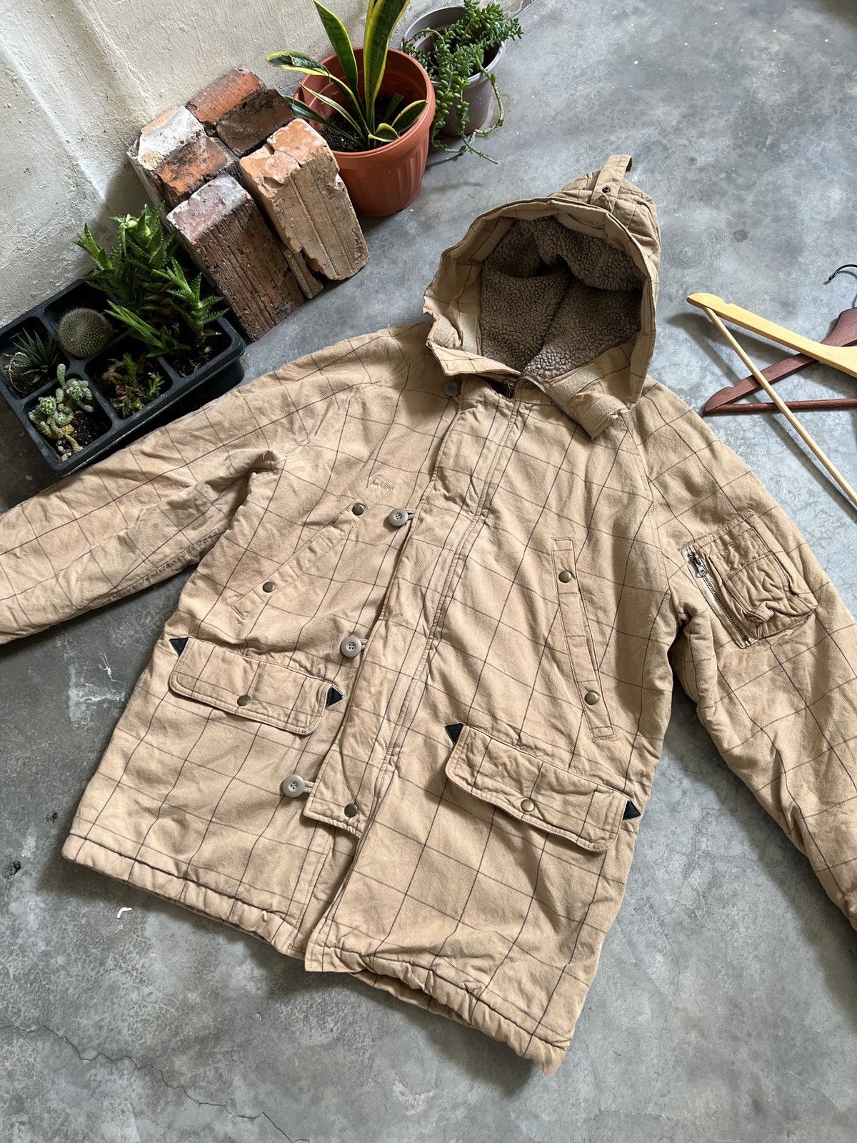 Japanese Brand × Vintage VINTAGE 🔥 Parkas Quilted Denim Hood Jacket Size US L / EU 52-54 / 3 - 7 Thumbnail