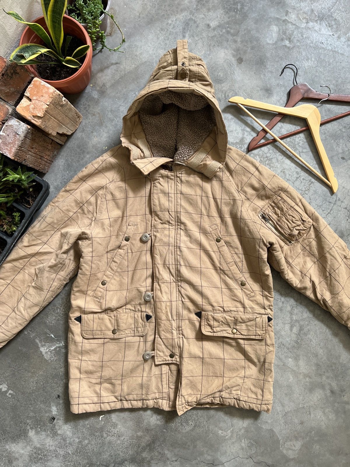 Japanese Brand × Vintage VINTAGE 🔥 Parkas Quilted Denim Hood Jacket Size US L / EU 52-54 / 3 - 2 Thumbnail