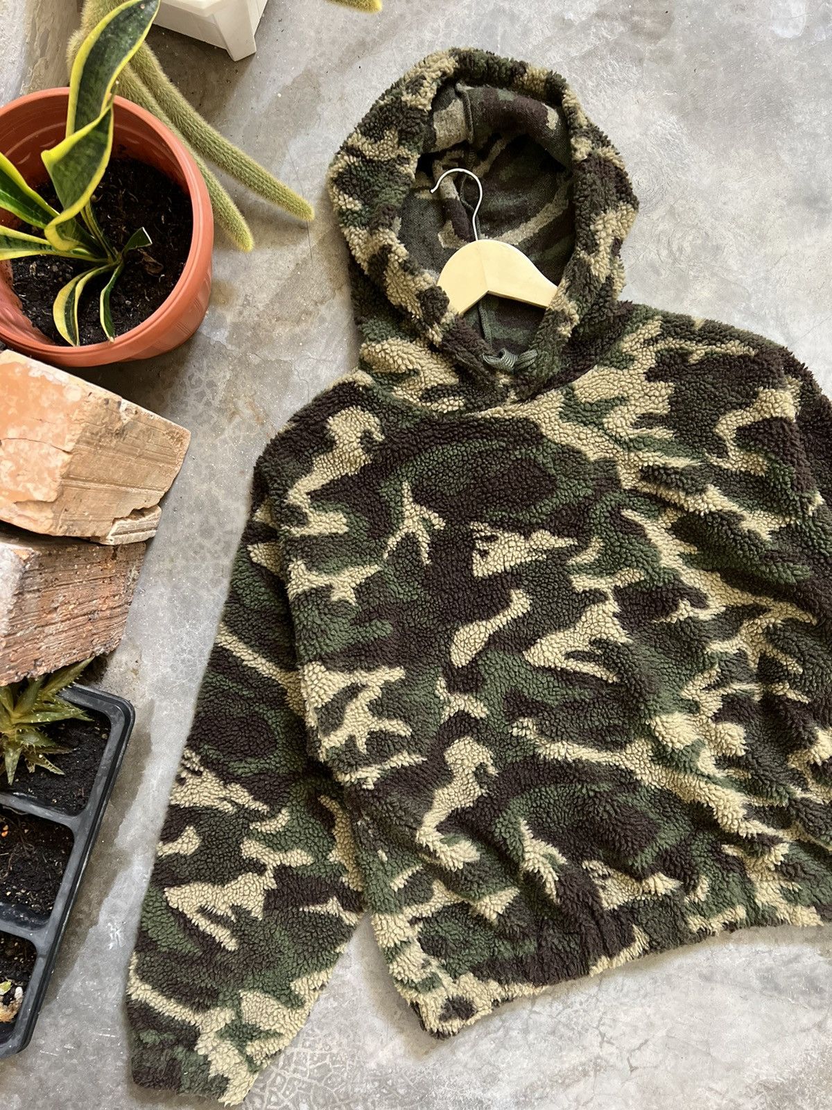 Japanese Brand 🔥 STEALS 🔥 Camouflage Deep Pile Sherpa Hoodie Size US L / EU 52-54 / 3 - 3 Thumbnail