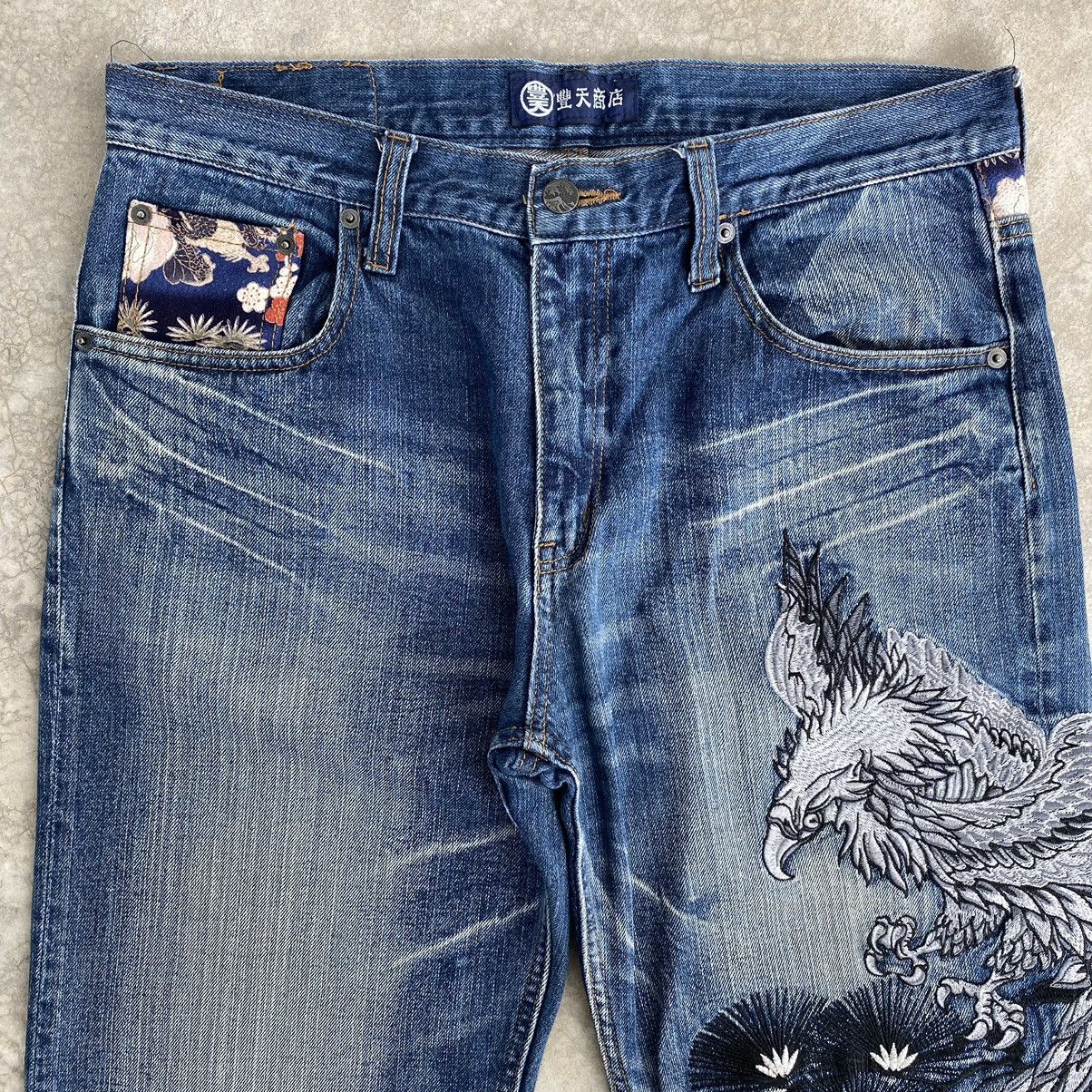 Karakuri Tamashii Karakuri Tamashii Style Eagle Embroidered Sukajan Jeans Size US 34 / EU 50 - 7 Thumbnail