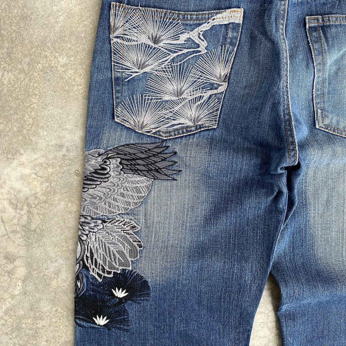Karakuri Tamashii Karakuri Tamashii Style Eagle Embroidered Sukajan Jeans Size US 34 / EU 50 - 17 Thumbnail