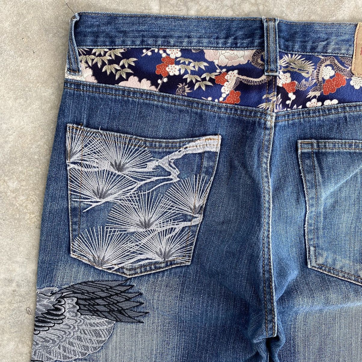 Karakuri Tamashii Karakuri Tamashii Style Eagle Embroidered Sukajan Jeans Size US 34 / EU 50 - 20 Thumbnail