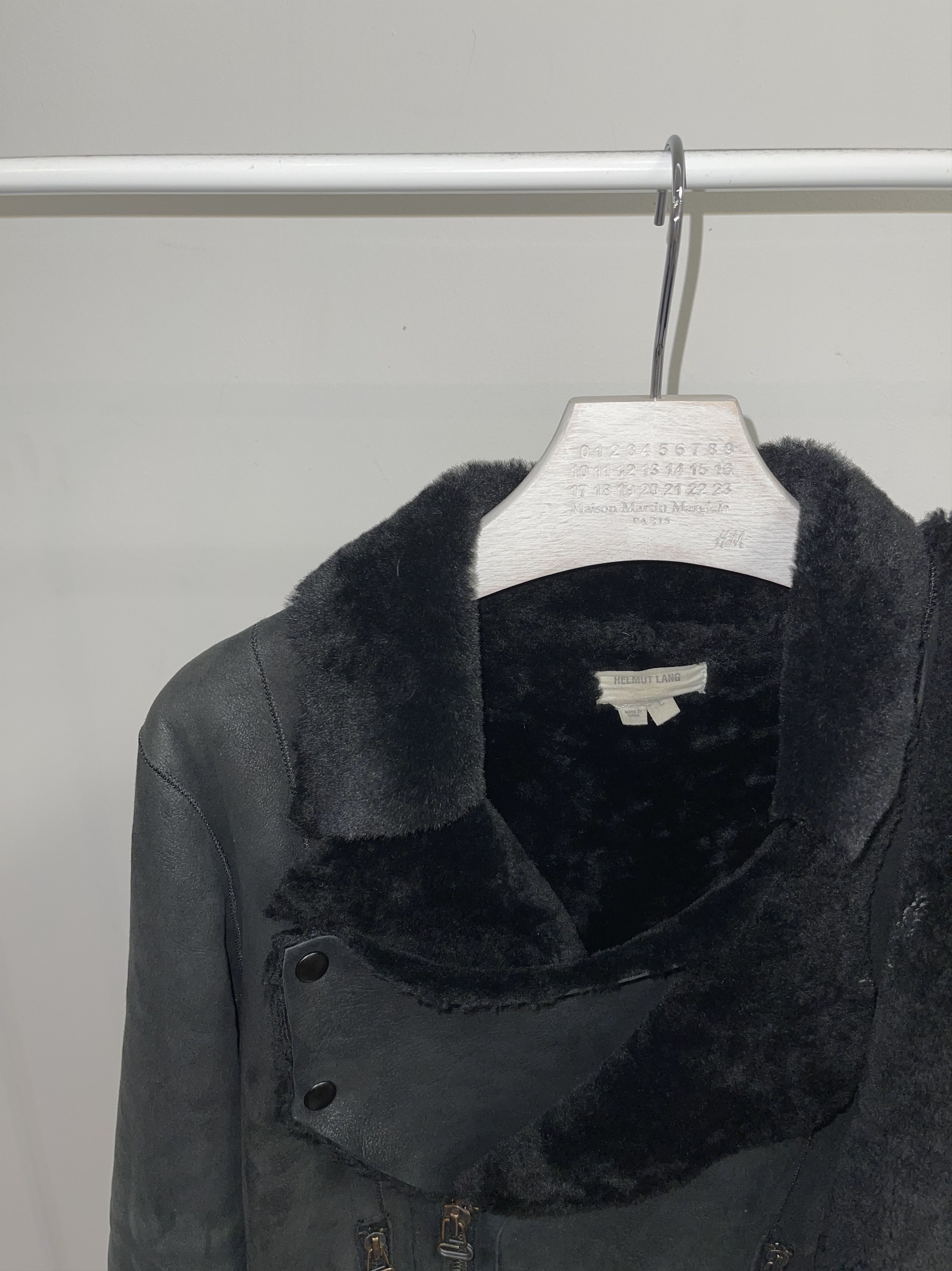 Helmut Lang Helmut Lang Abstract Assymetrical Shearling Leather Jacket Size US S / EU 44-46 / 1 - 3 Thumbnail