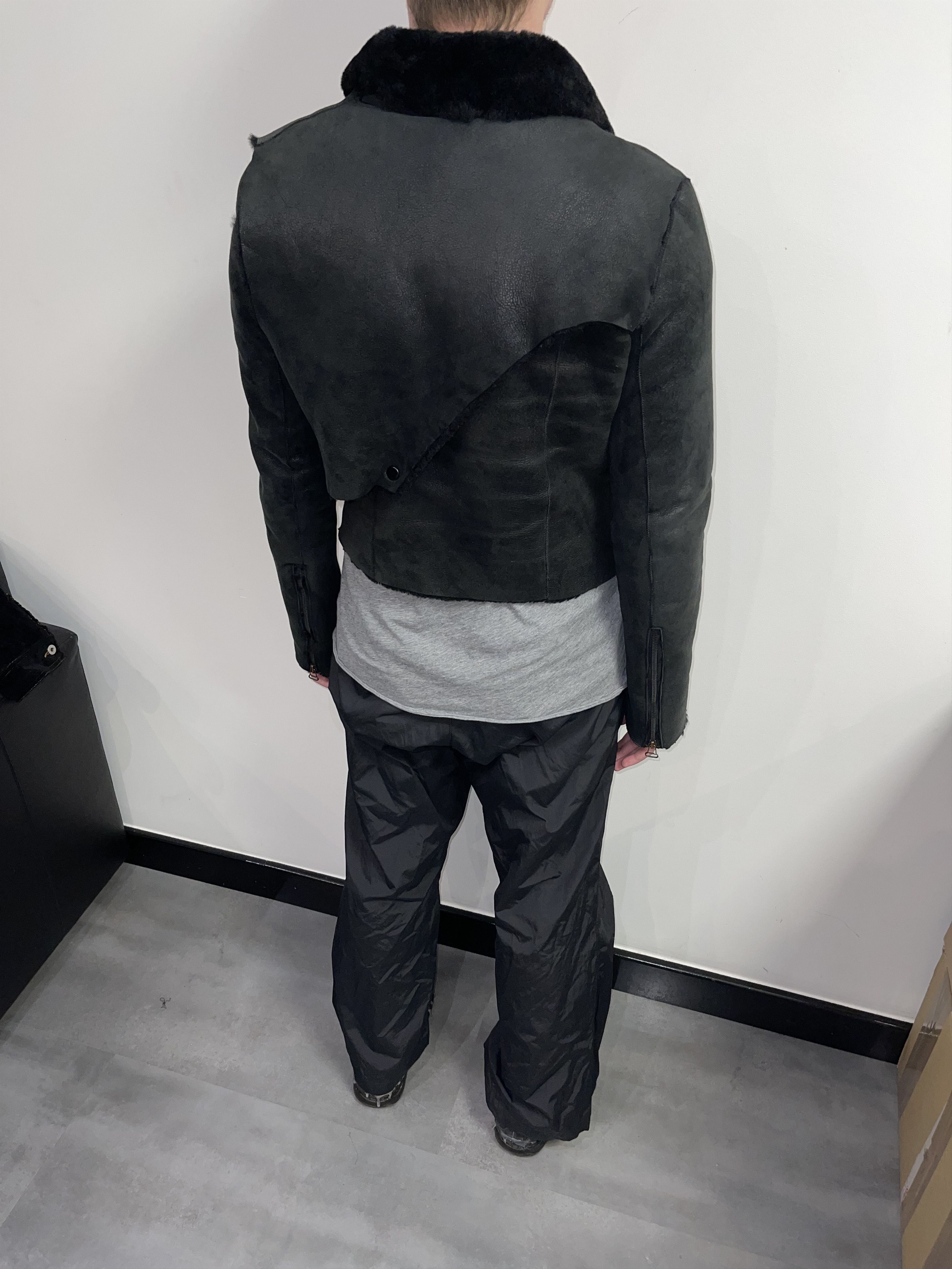 Helmut Lang Helmut Lang Abstract Assymetrical Shearling Leather Jacket Size US S / EU 44-46 / 1 - 9 Thumbnail