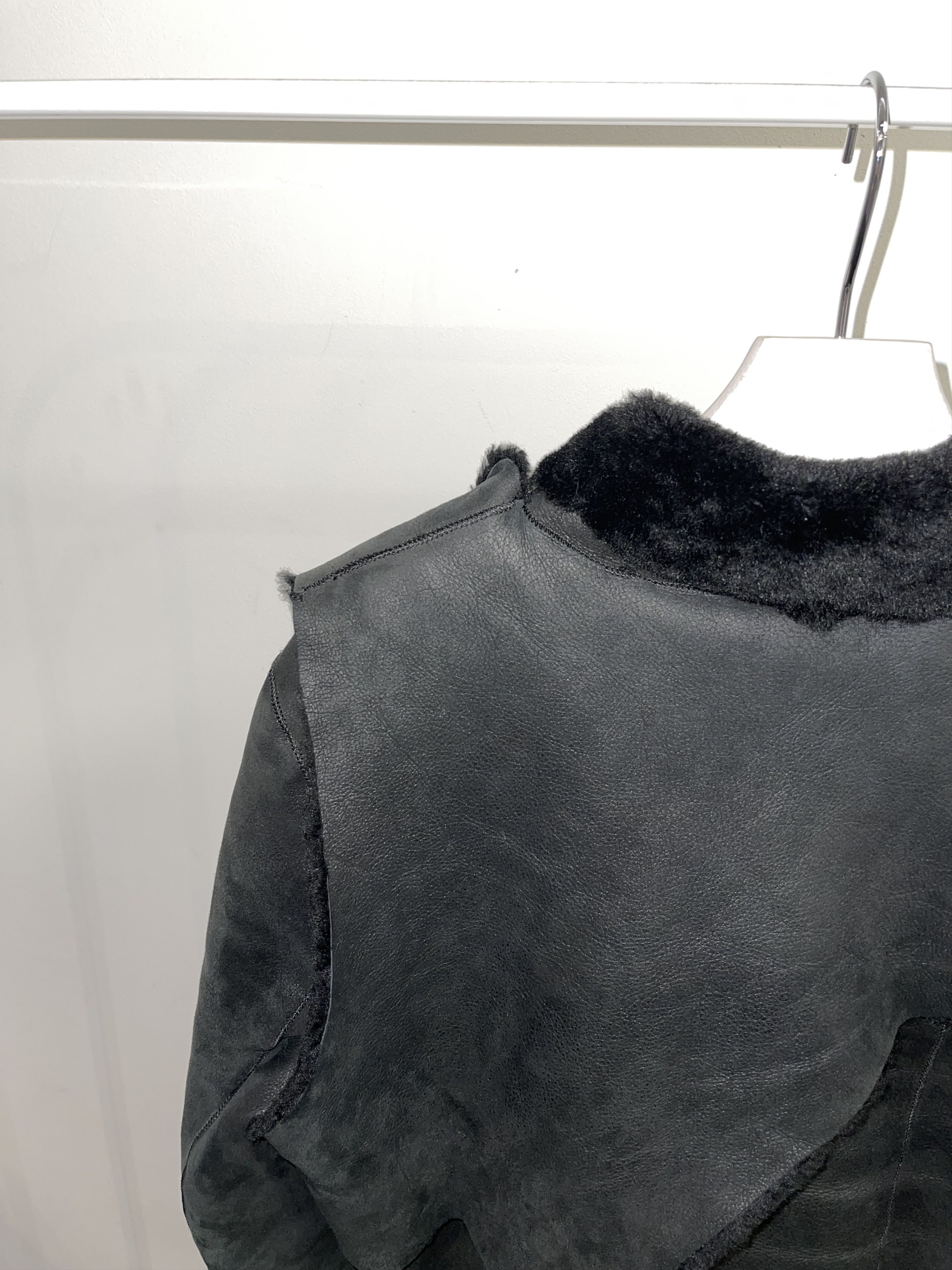 Helmut Lang Helmut Lang Abstract Assymetrical Shearling Leather Jacket Size US S / EU 44-46 / 1 - 6 Thumbnail