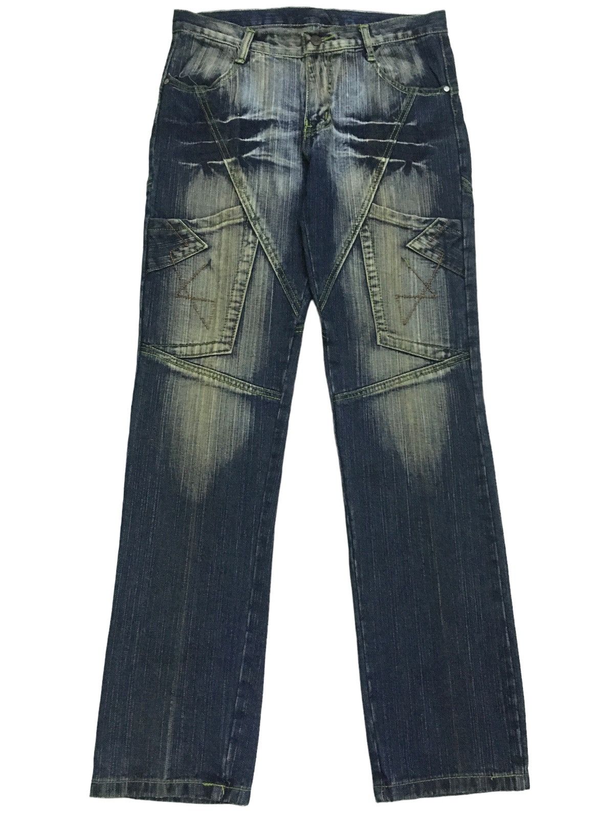 If Six Was Nine × Japanese Brand × Le Grande Bleu (L.G.B.) Rare Design Vintage Japanese Brand Distressed Jeans 1990s Size US 32 / EU 48 - 1 Thumbnail