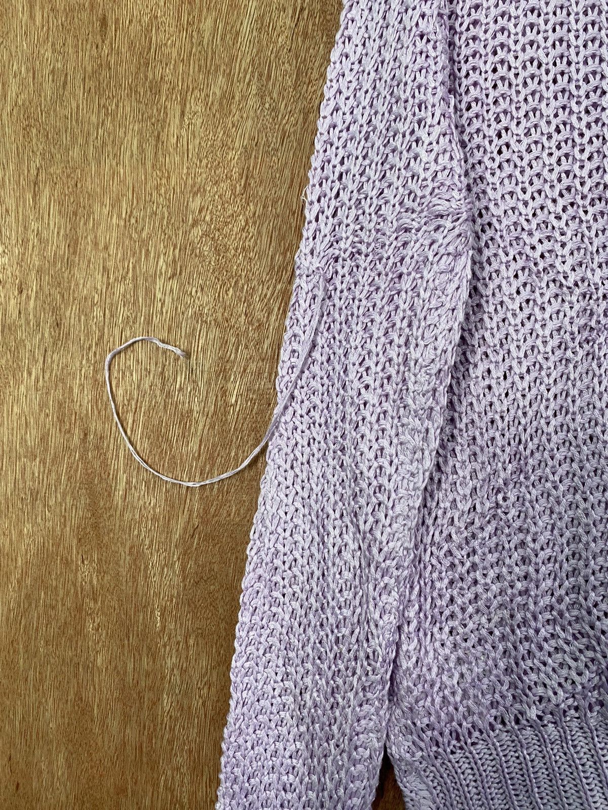 Aran Isles Knitwear Latina mesh net crochet Purple Knit Sweaters #B575 Size M / US 6-8 / IT 42-44 - 4 Thumbnail