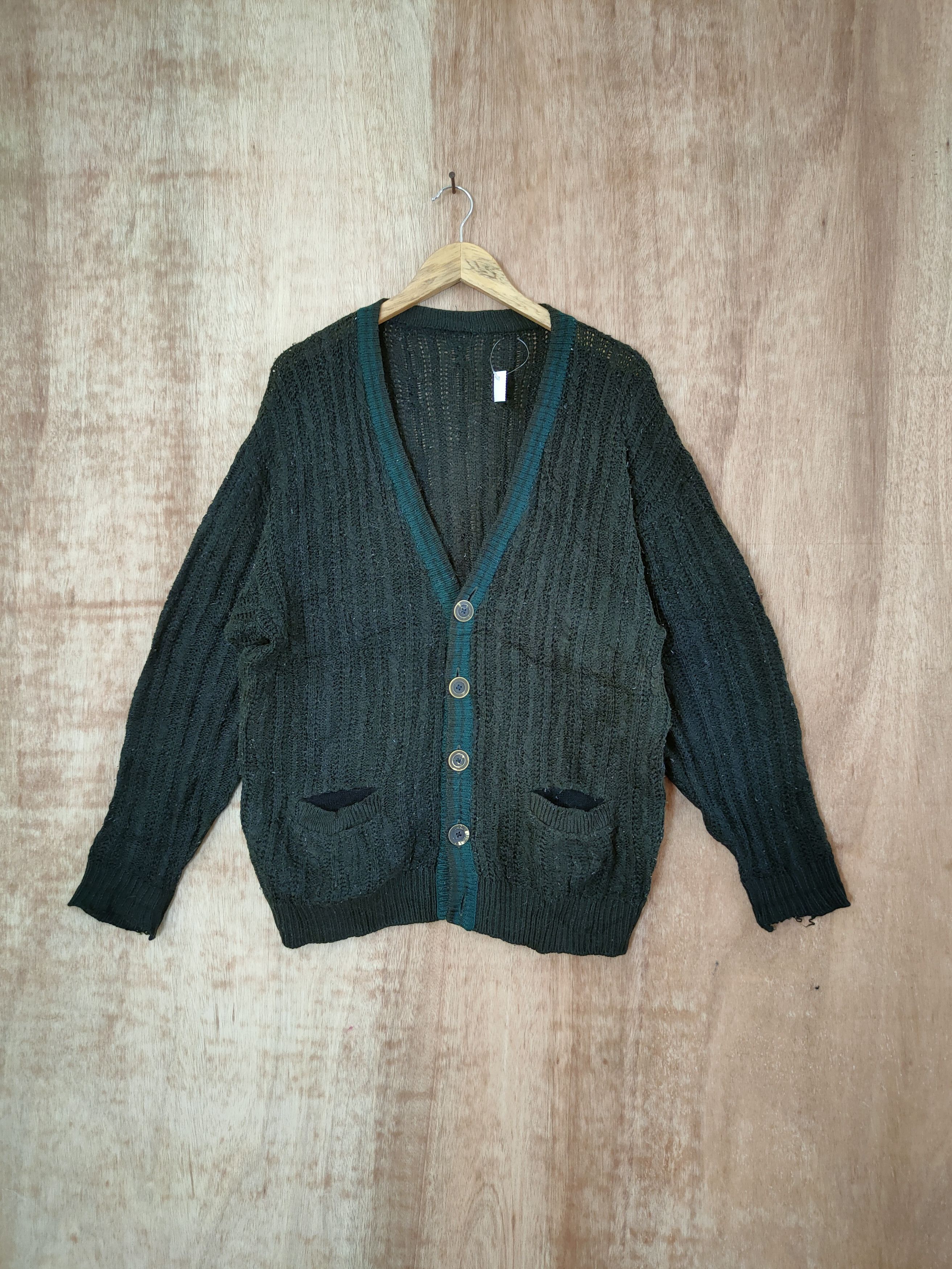 Homespun Knitwear Vintage cardigan japan knitwear like kurt cobain#46-585 Size US XL / EU 56 / 4 - 1 Thumbnail