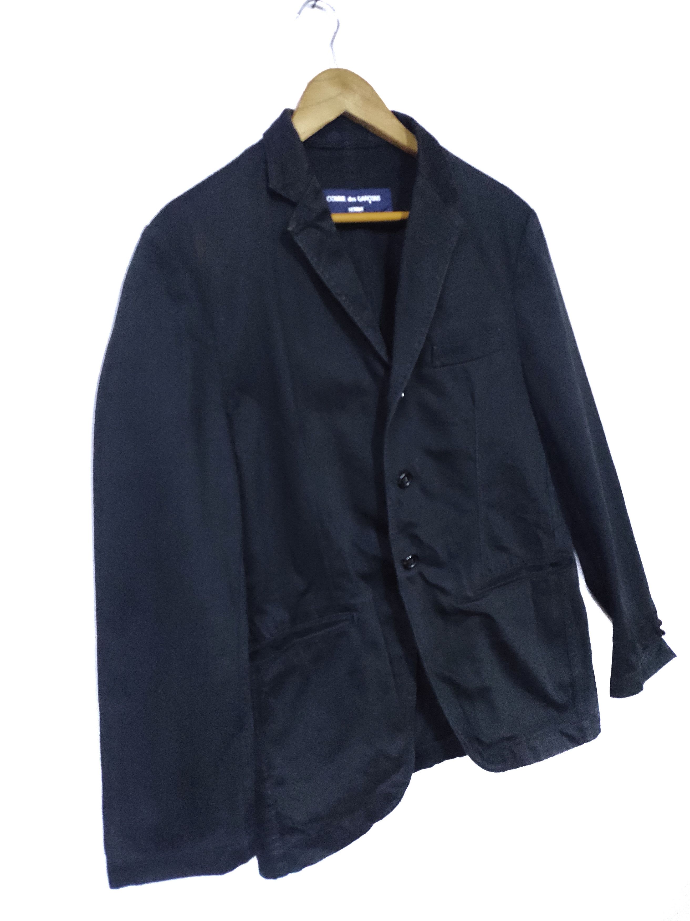 Comme des Garcons Homme CDG Homme Black Button Jacket Size US S / EU 44-46 / 1 - 2 Thumbnail