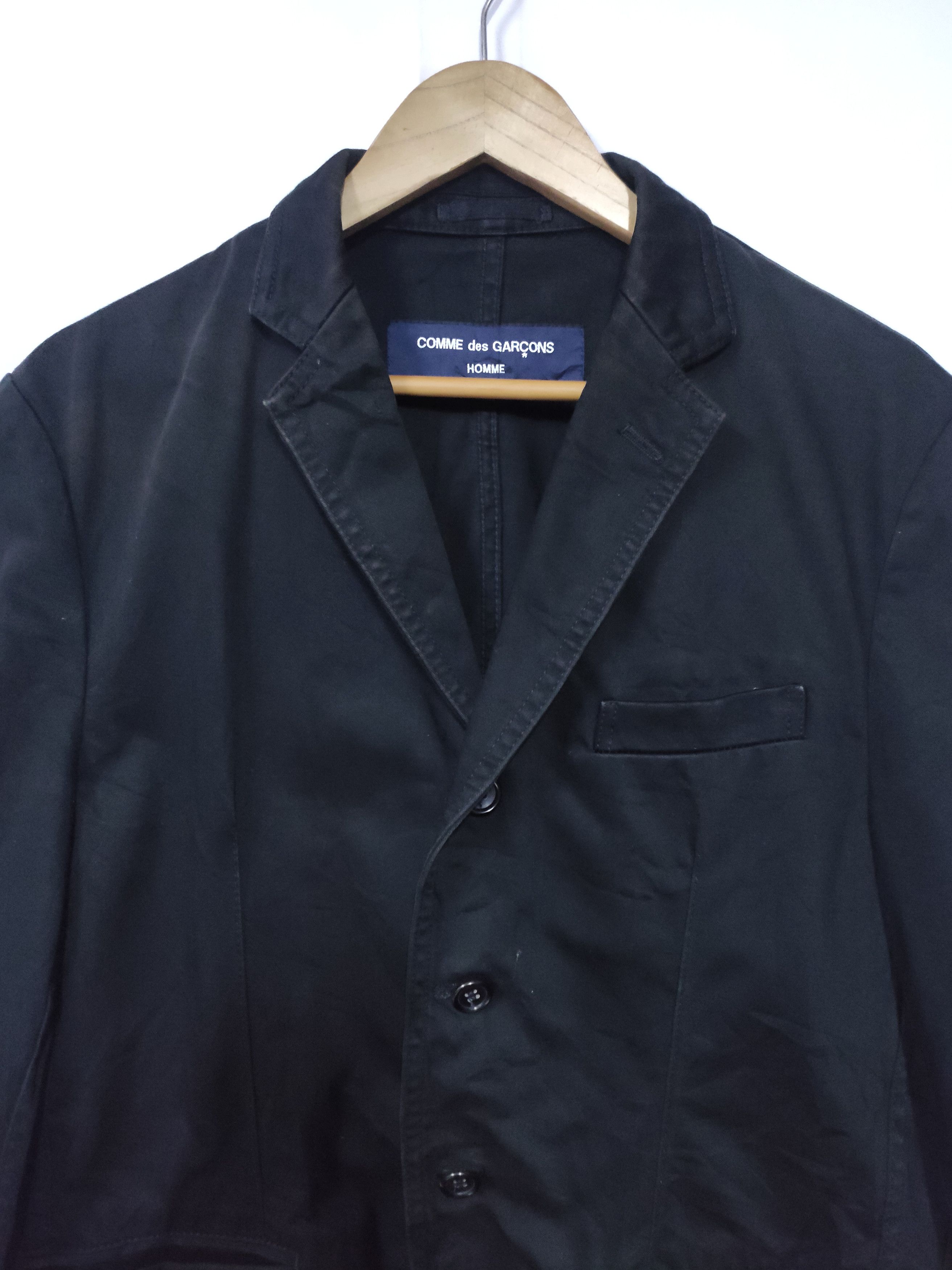Comme des Garcons Homme CDG Homme Black Button Jacket Size US S / EU 44-46 / 1 - 3 Thumbnail