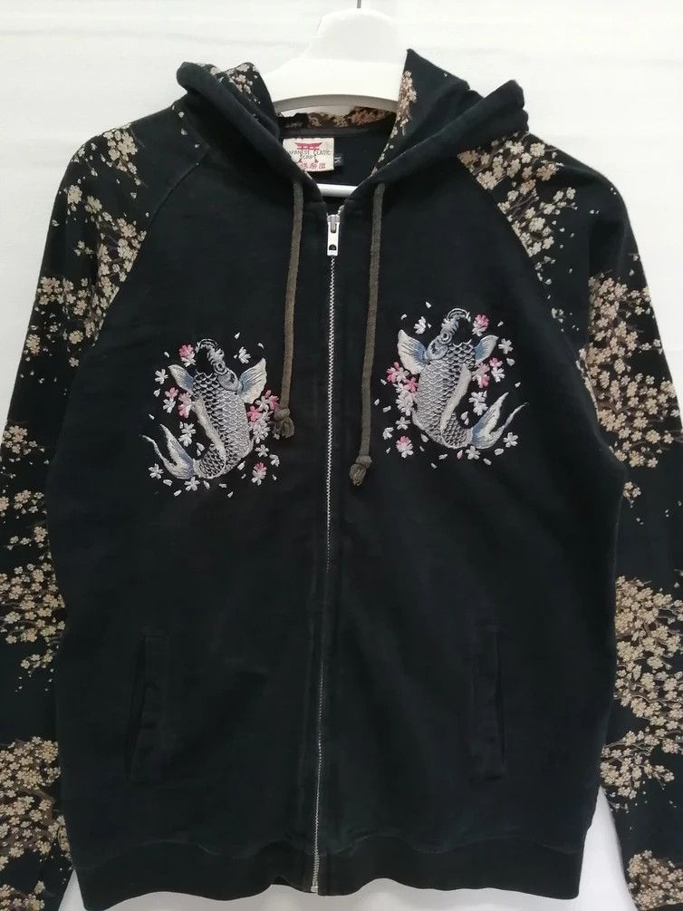 Japanese Brand Japanese Classic Script Sukajan Sugoi Fish Hoodie Size US M / EU 48-50 / 2 - 2 Thumbnail