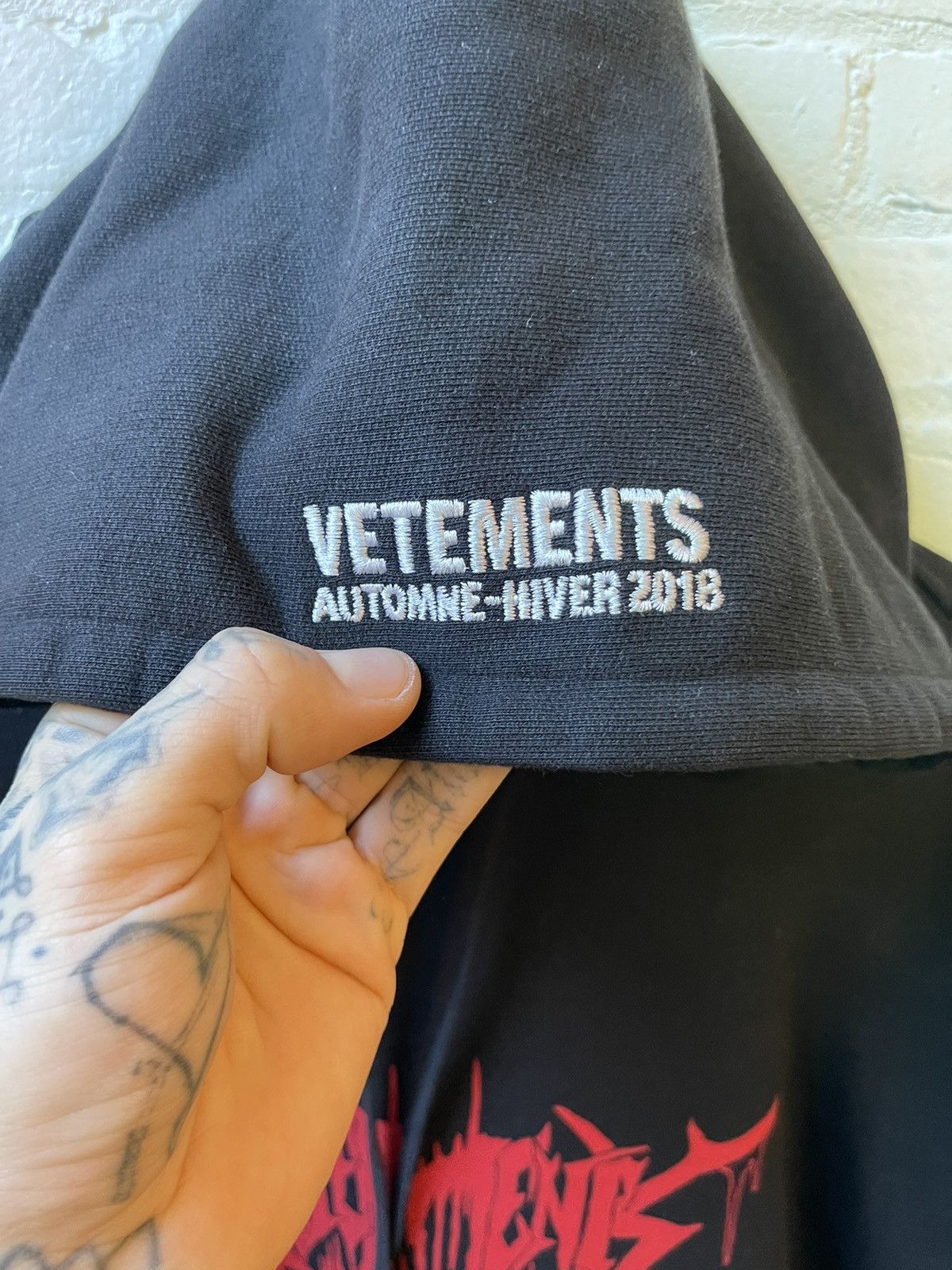 Vetements Vetements DEATH METAL GOTHIC Hoodie 4Gseller Size US XL / EU 56 / 4 - 4 Thumbnail