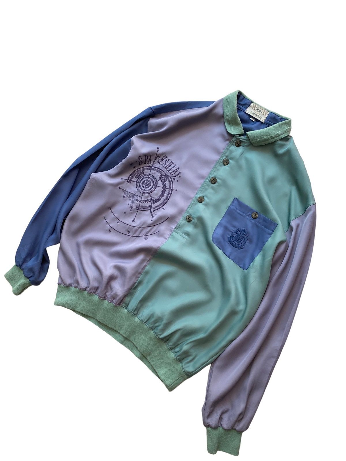 Hysteric Glamour VINTAGE Silk Shirt Argent Club half button nice design Size US L / EU 52-54 / 3 - 2 Thumbnail