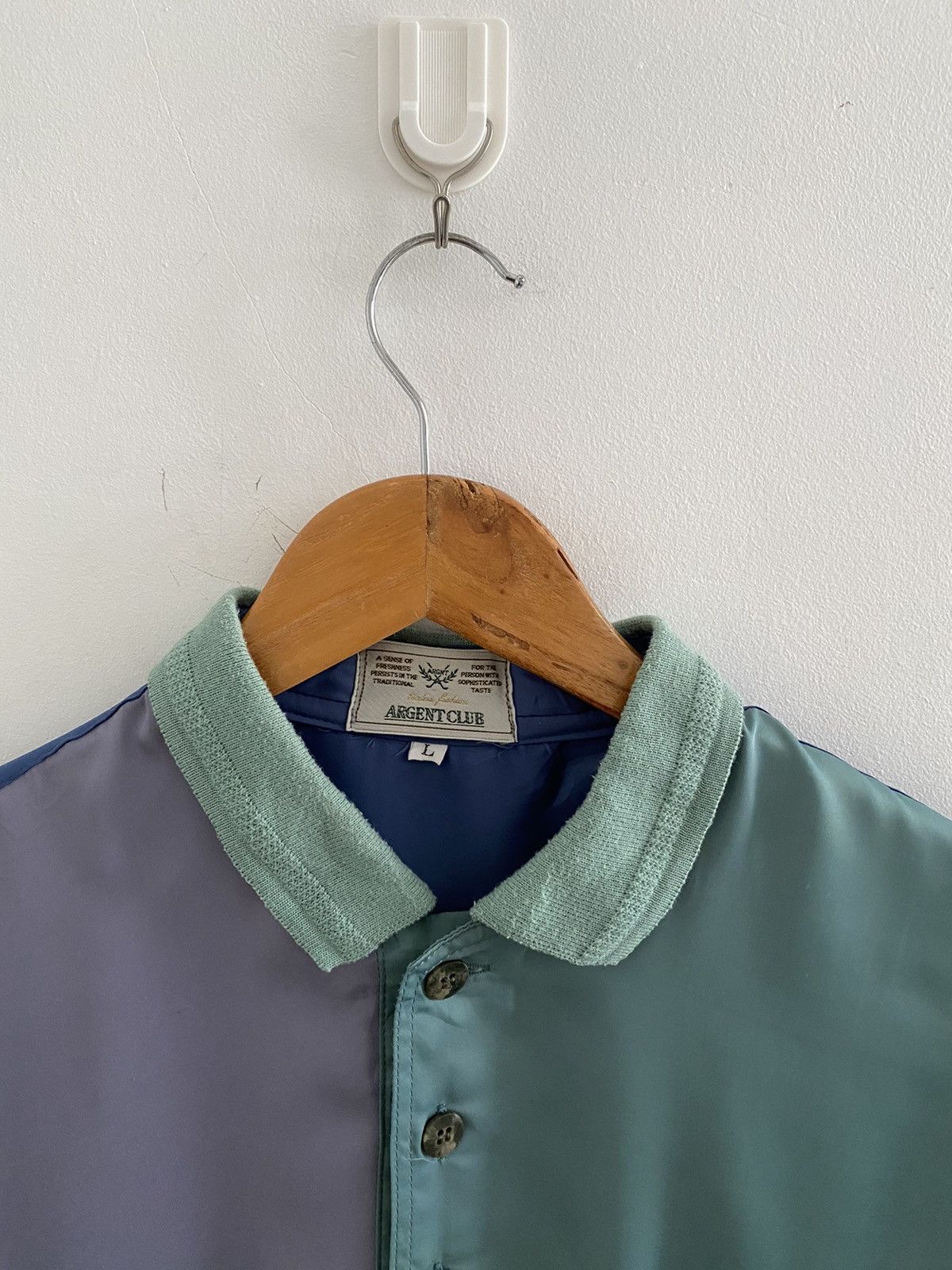 Hysteric Glamour VINTAGE Silk Shirt Argent Club half button nice design Size US L / EU 52-54 / 3 - 9 Thumbnail