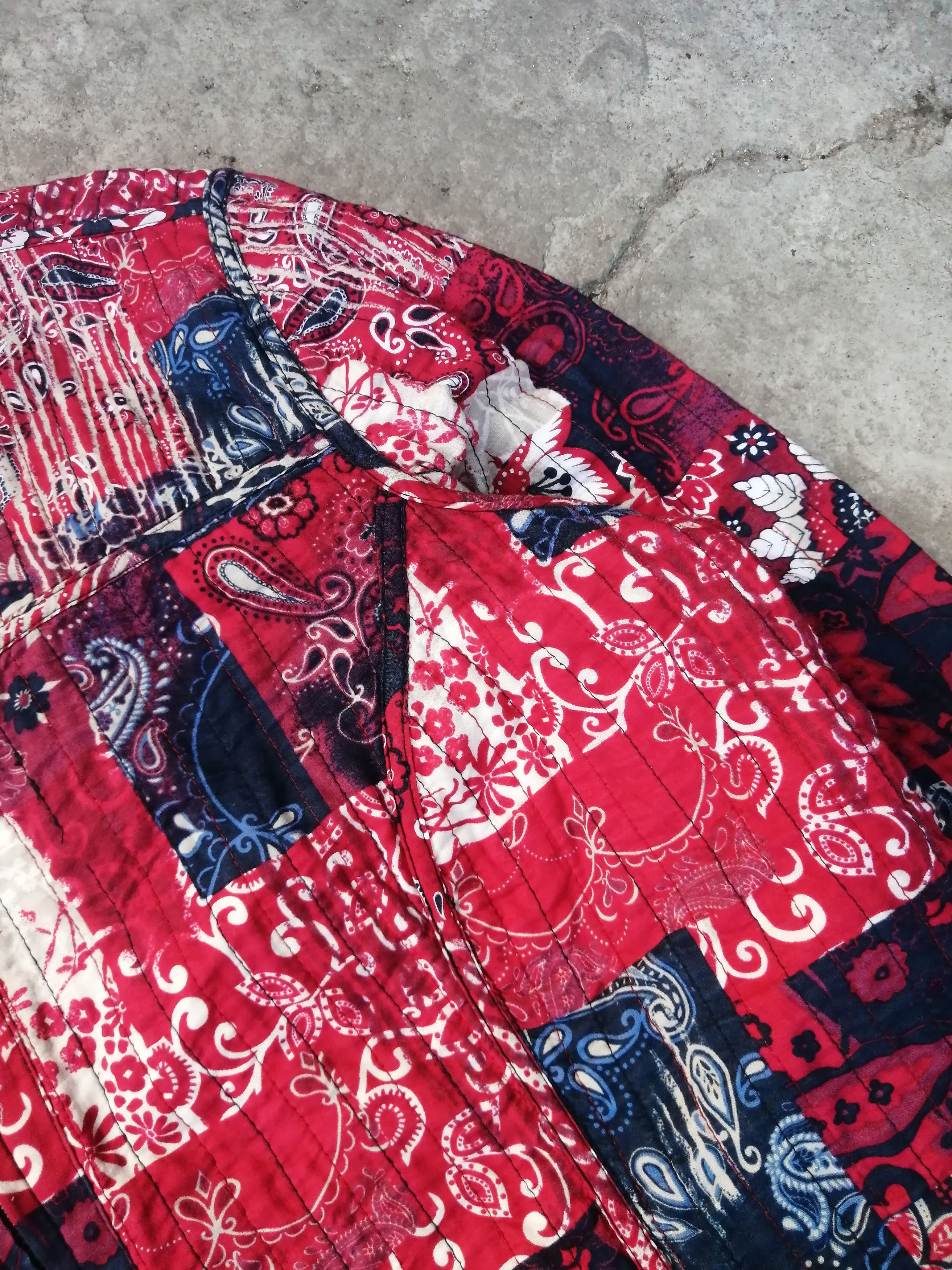 Indigo × Japanese Brand Japanese Boro Style Reversible Jacket Size US S / EU 44-46 / 1 - 5 Thumbnail