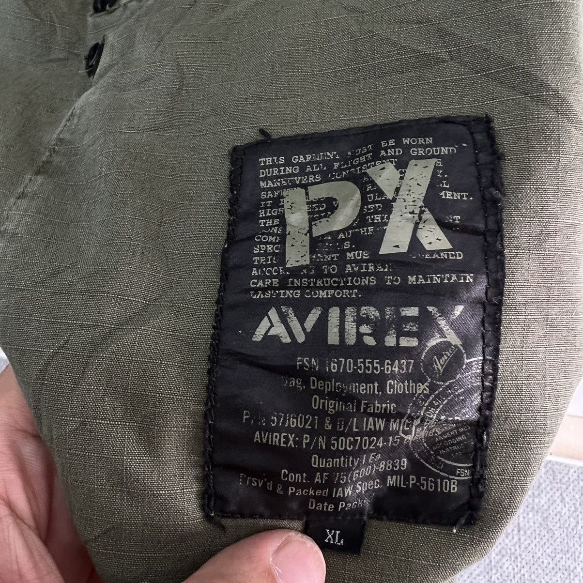 Avirex VINTAGE PX AVIREX SURVIVAL JACKET BIG LOGO US ARMY DESIGN Size US XL / EU 56 / 4 - 15 Thumbnail