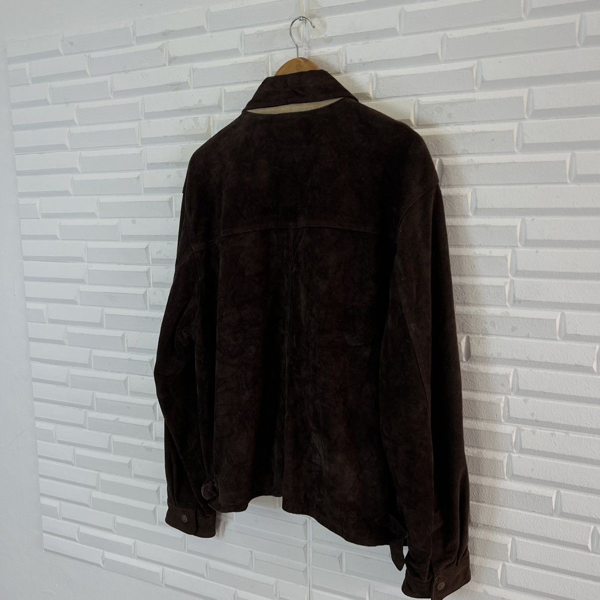 Genuine Leather RICH BROWN SUIDE BIKER LEATHER JACKET TOMMY HILFIGER Size US M / EU 48-50 / 2 - 11 Thumbnail