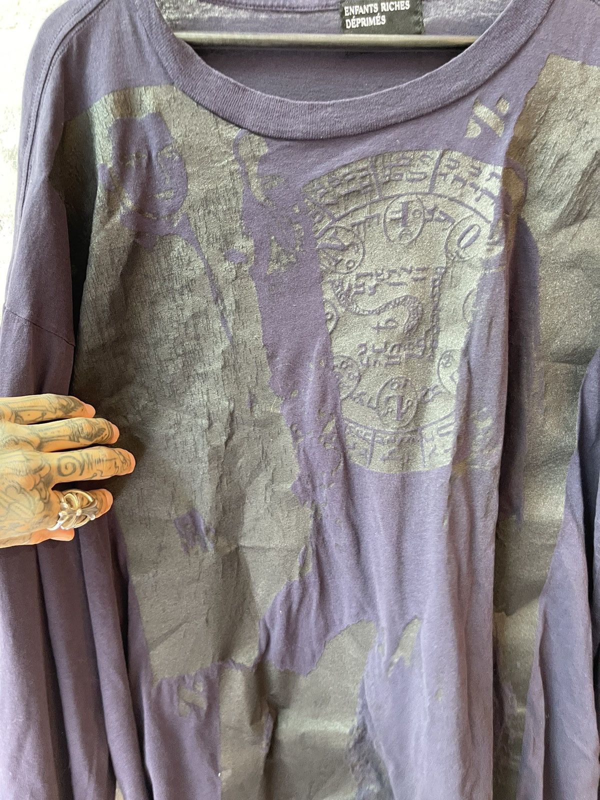 Enfants Riches Deprimes ERD PURPLE CRUSTED SHIRT Size US L / EU 52-54 / 3 - 4 Thumbnail