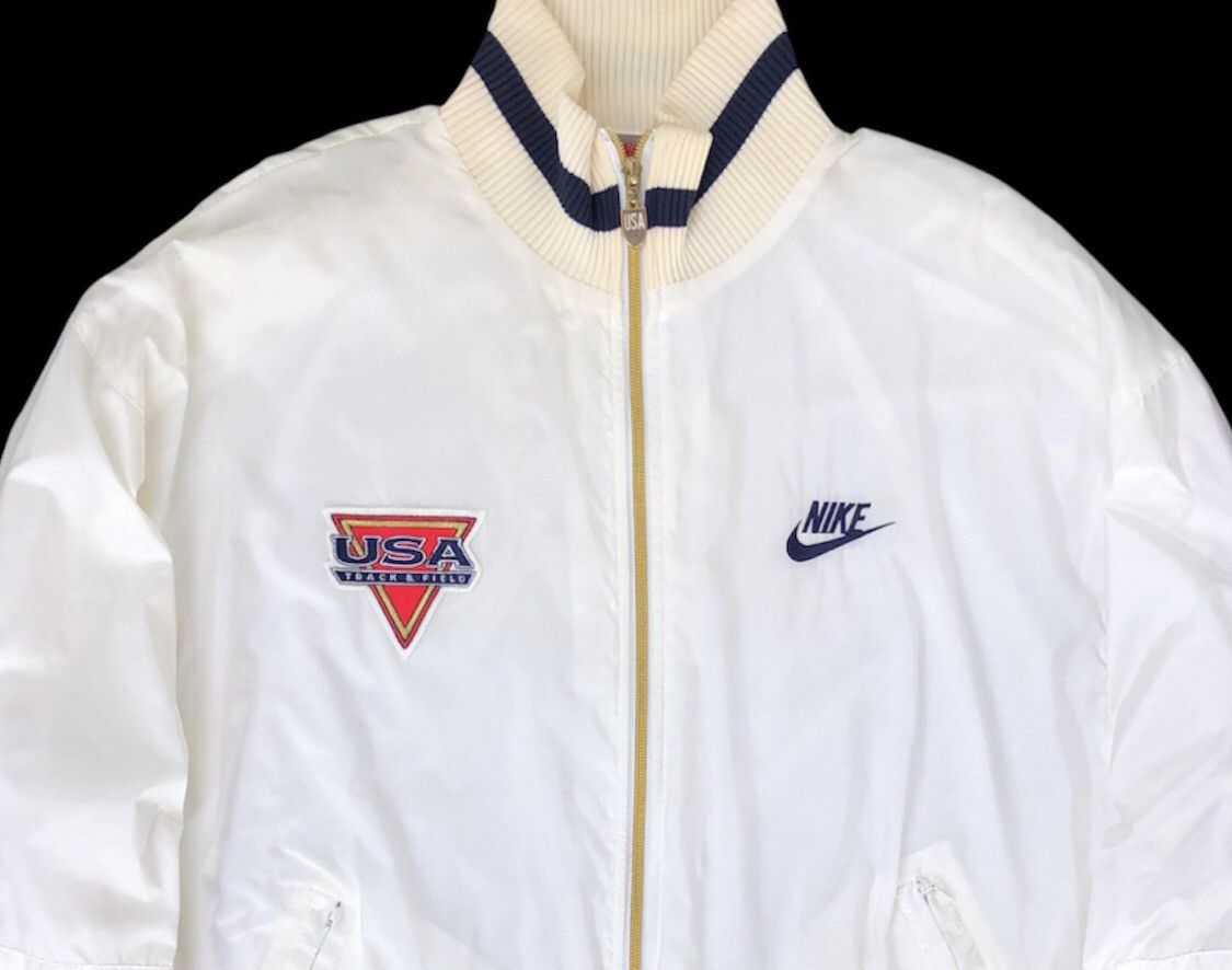 Nike Vintage 80s - 90s Nike Grey Tag USA Track & Field Jacket Size US L / EU 52-54 / 3 - 8 Thumbnail