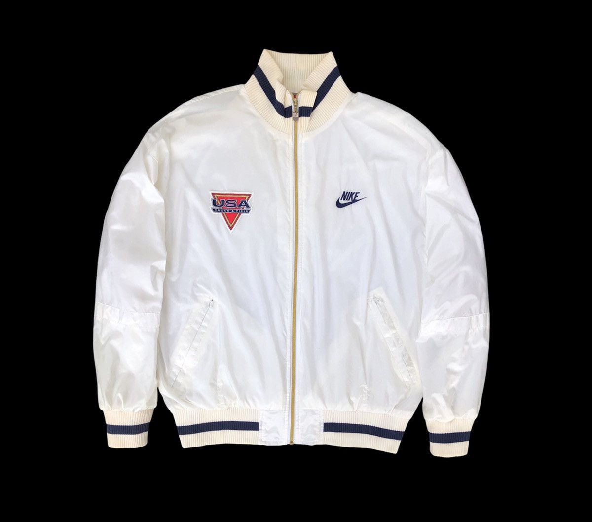 Nike Vintage 80s - 90s Nike Grey Tag USA Track & Field Jacket Size US L / EU 52-54 / 3 - 7 Thumbnail