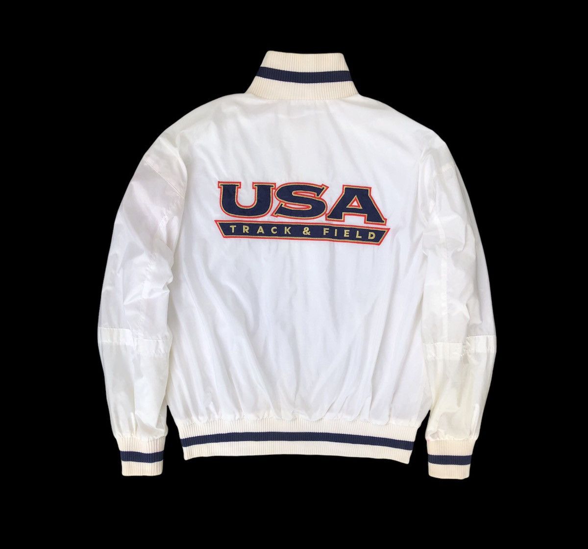 Nike Vintage 80s - 90s Nike Grey Tag USA Track & Field Jacket Size US L / EU 52-54 / 3 - 18 Thumbnail