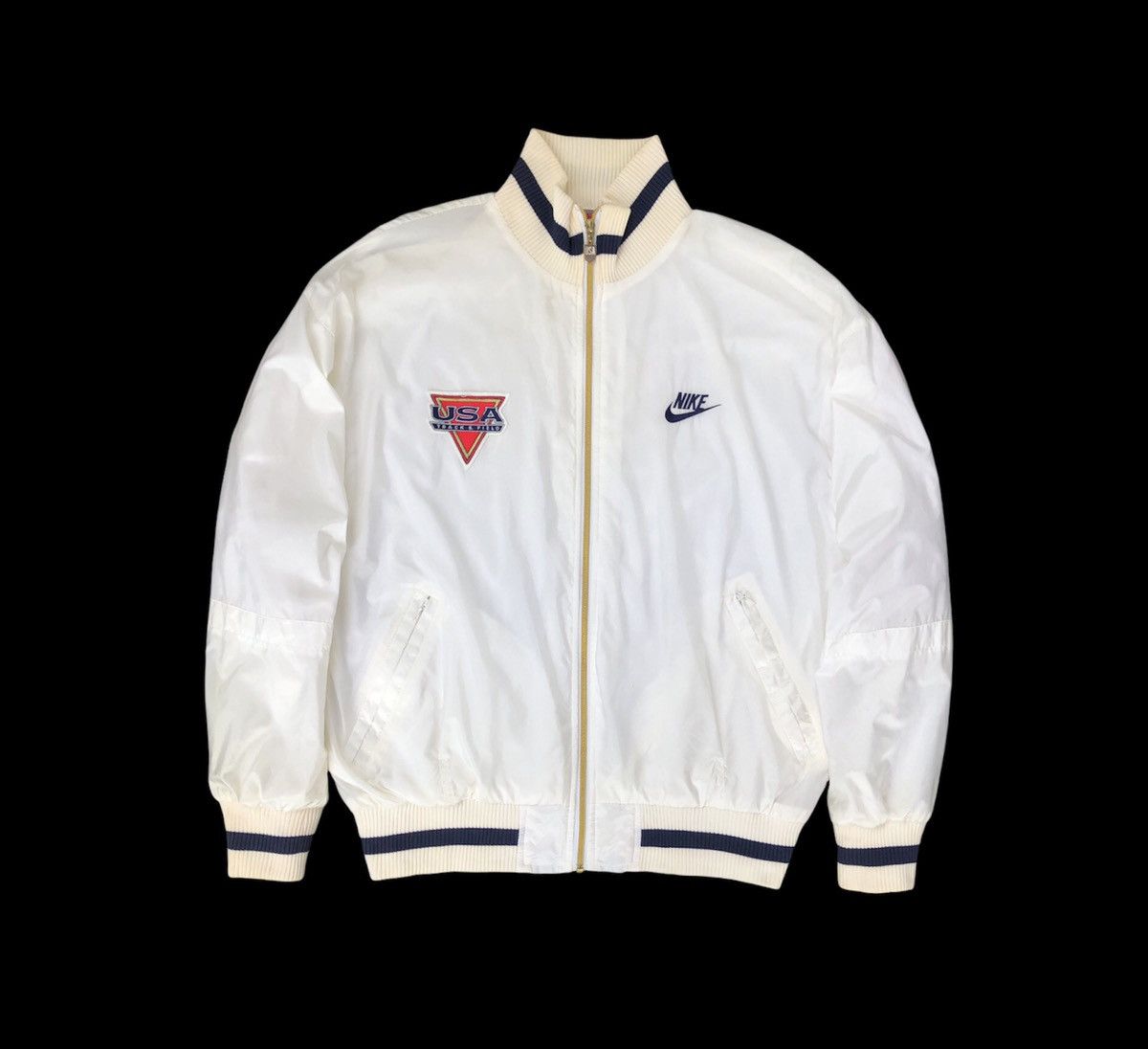 Nike Vintage 80s - 90s Nike Grey Tag USA Track & Field Jacket Size US L / EU 52-54 / 3 - 16 Thumbnail
