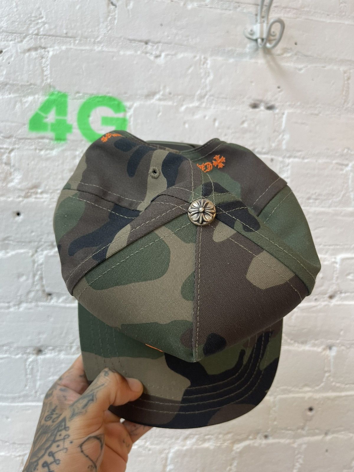 Chrome Hearts Chrome Hearts Camo Snapback Hat 2022 Rare Size ONE SIZE - 3 Thumbnail