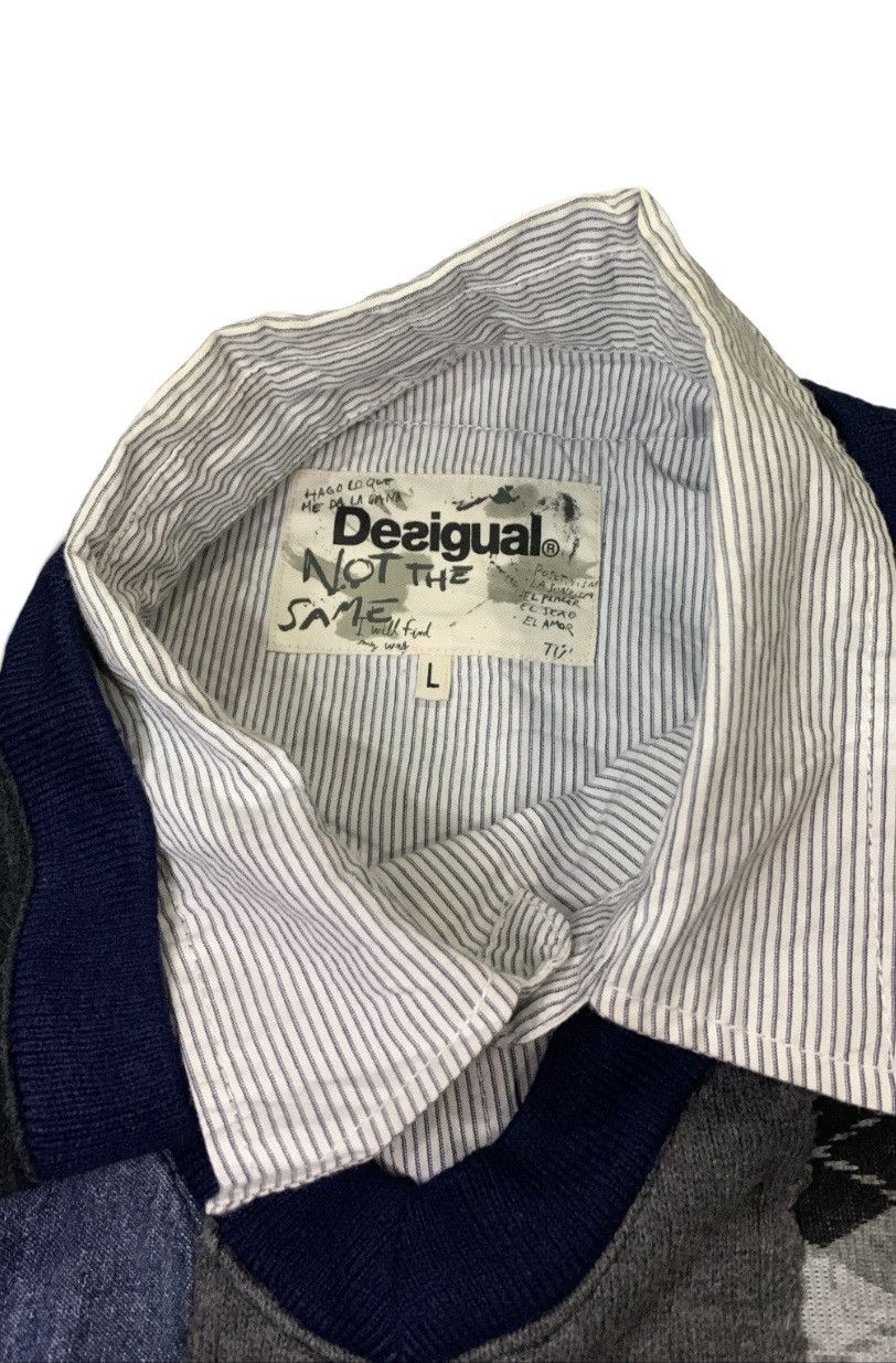 Desigual RARE DESIGUAL SWEATSHIRT AND COLLAR PATCHWORK LIKE KAPITAL Size US L / EU 52-54 / 3 - 3 Thumbnail