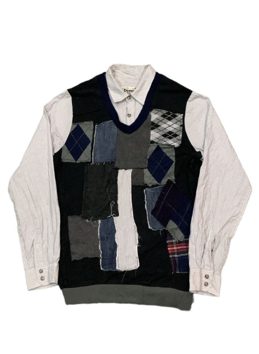 Desigual RARE DESIGUAL SWEATSHIRT AND COLLAR PATCHWORK LIKE KAPITAL Size US L / EU 52-54 / 3 - 1 Thumbnail