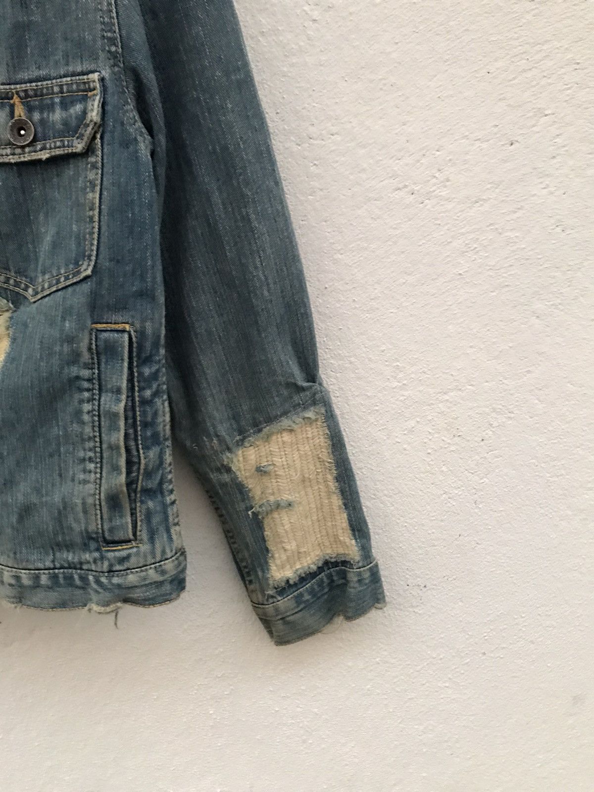 Japanese Brand ROYAL BLUE Ripped & Patched Distressed Denim Jacket Size US S / EU 44-46 / 1 - 3 Thumbnail