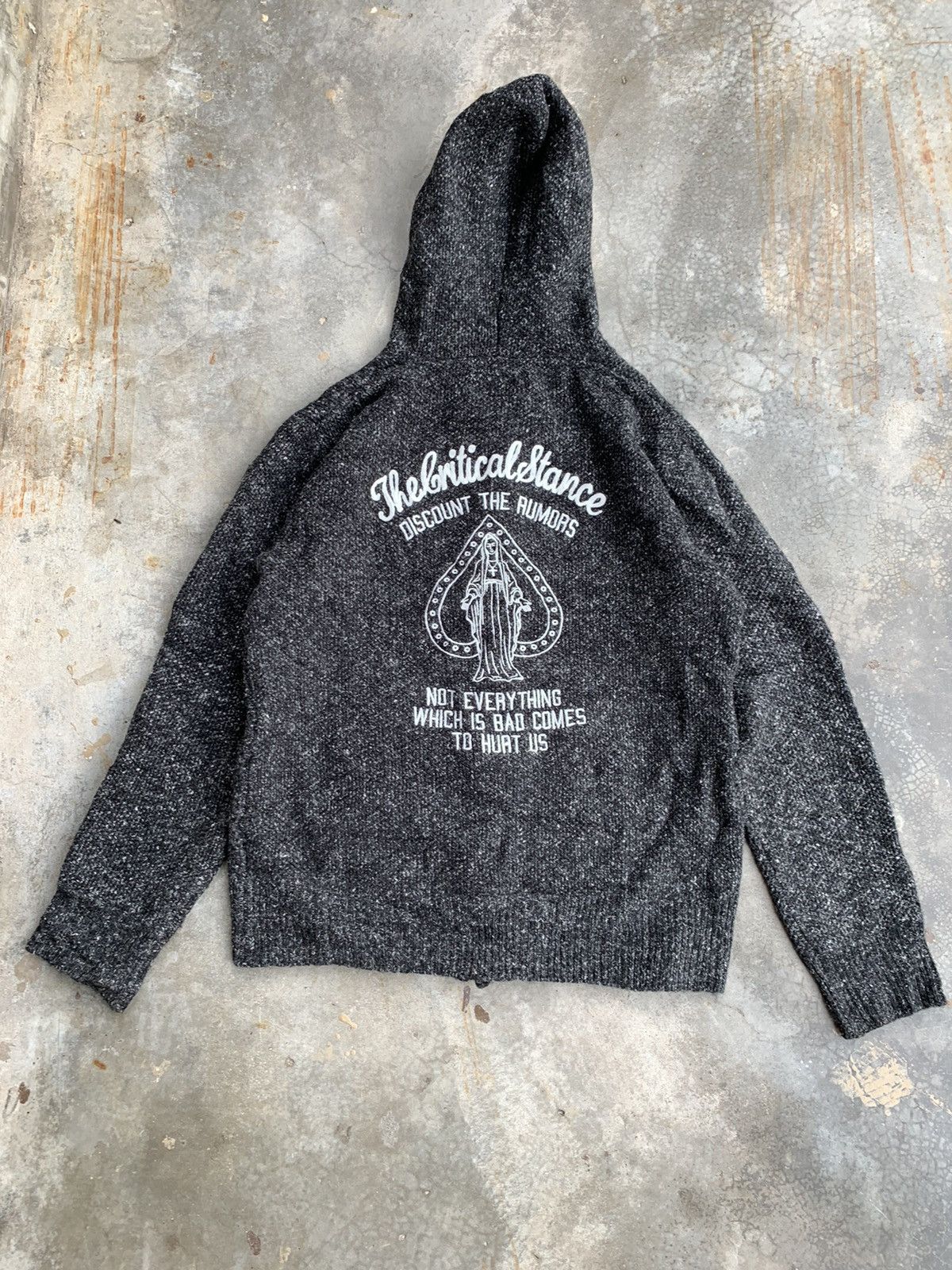 Japanese Brand Stooge Co Virgin Mary Christ Zip Hoodie Size US M / EU 48-50 / 2 - 1 Thumbnail