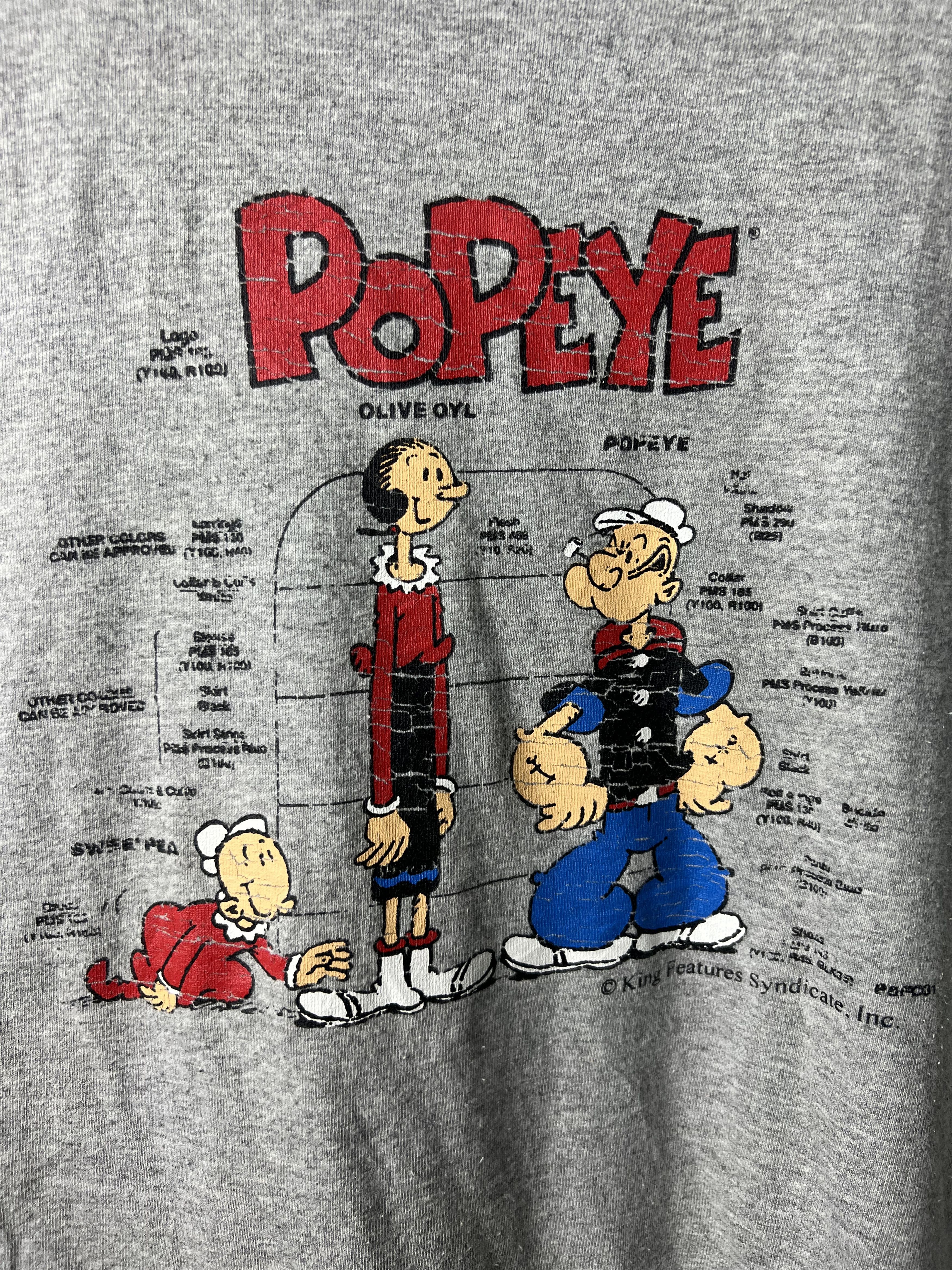 Cartoon Network 🔥Vintage Popeye Long Sleeve Tees Size US M / EU 48-50 / 2 - 6 Thumbnail