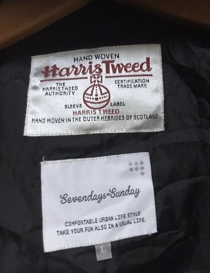 Harris Tweed × Japanese Brand Harris tweed x sevendays sunday duffle coat hooded Size US L / EU 52-54 / 3 - 2 Thumbnail