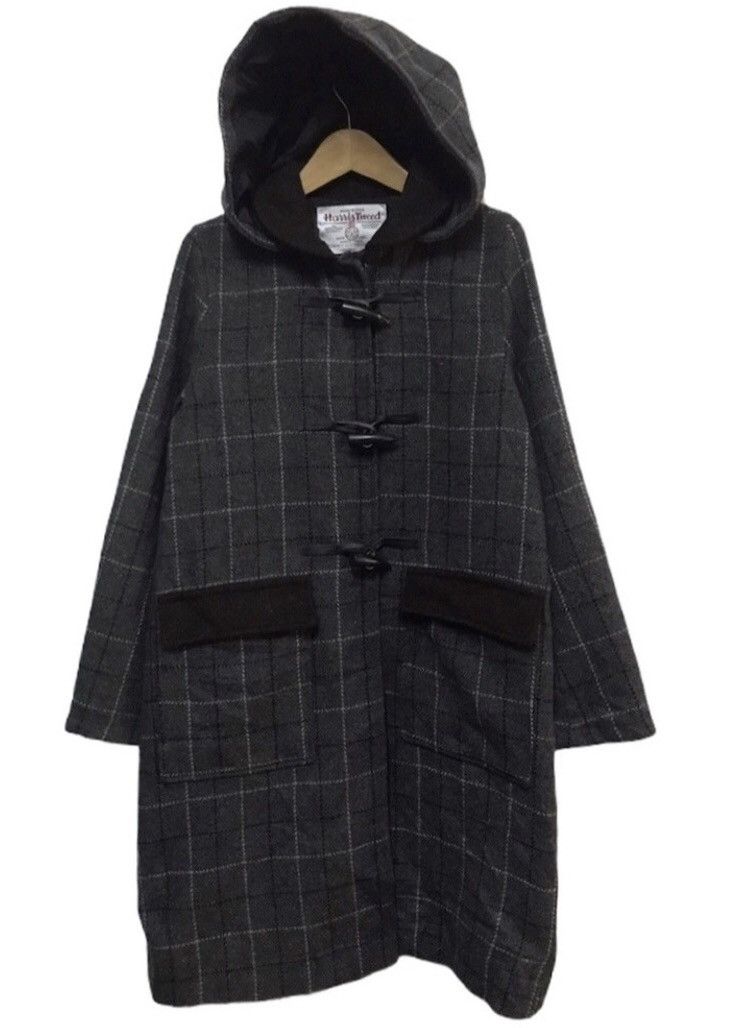 Harris tweed x sevendays sunday duffle coat hooded