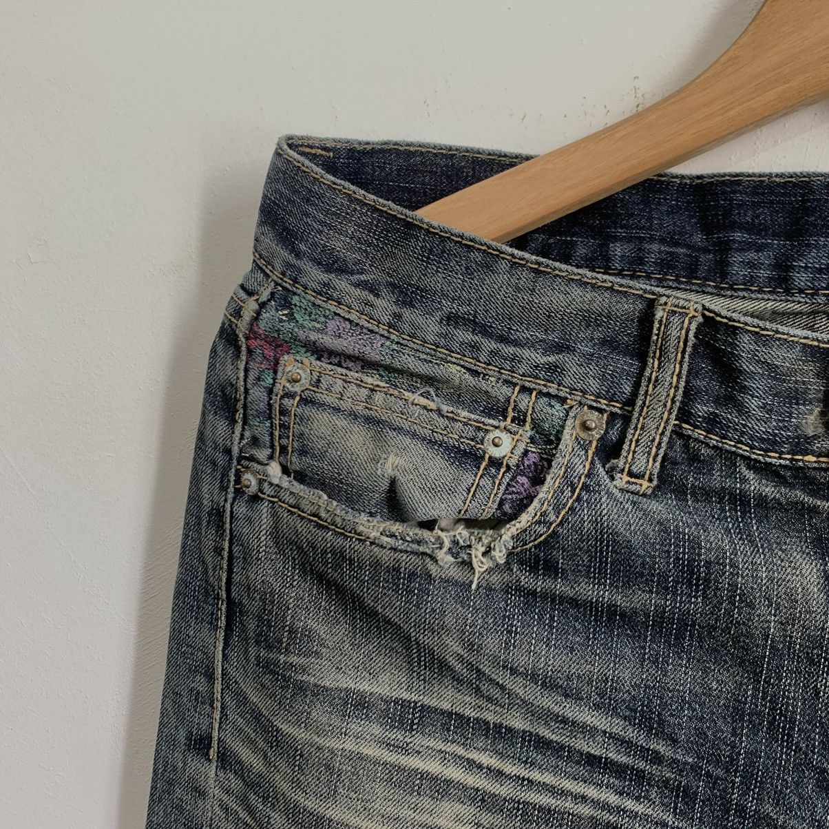 Hysteric Glamour Sukajan Dragon Embroidered Distress Denim Jeans Size US 32 / EU 48 - 5 Thumbnail