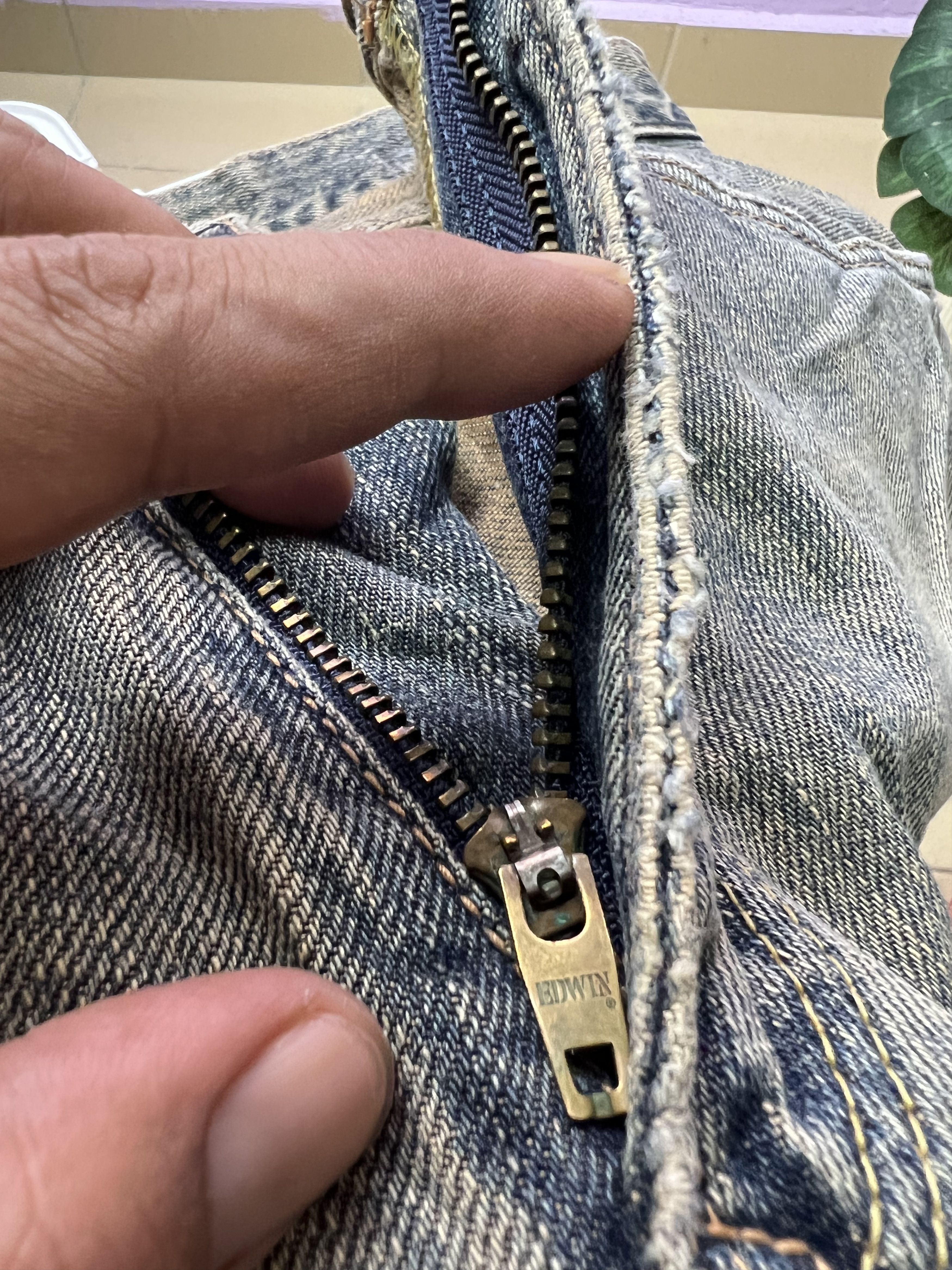 Edwin 🔥Edwin Exclusive Vintage Distressed Denim Size US 31 - 18 Thumbnail