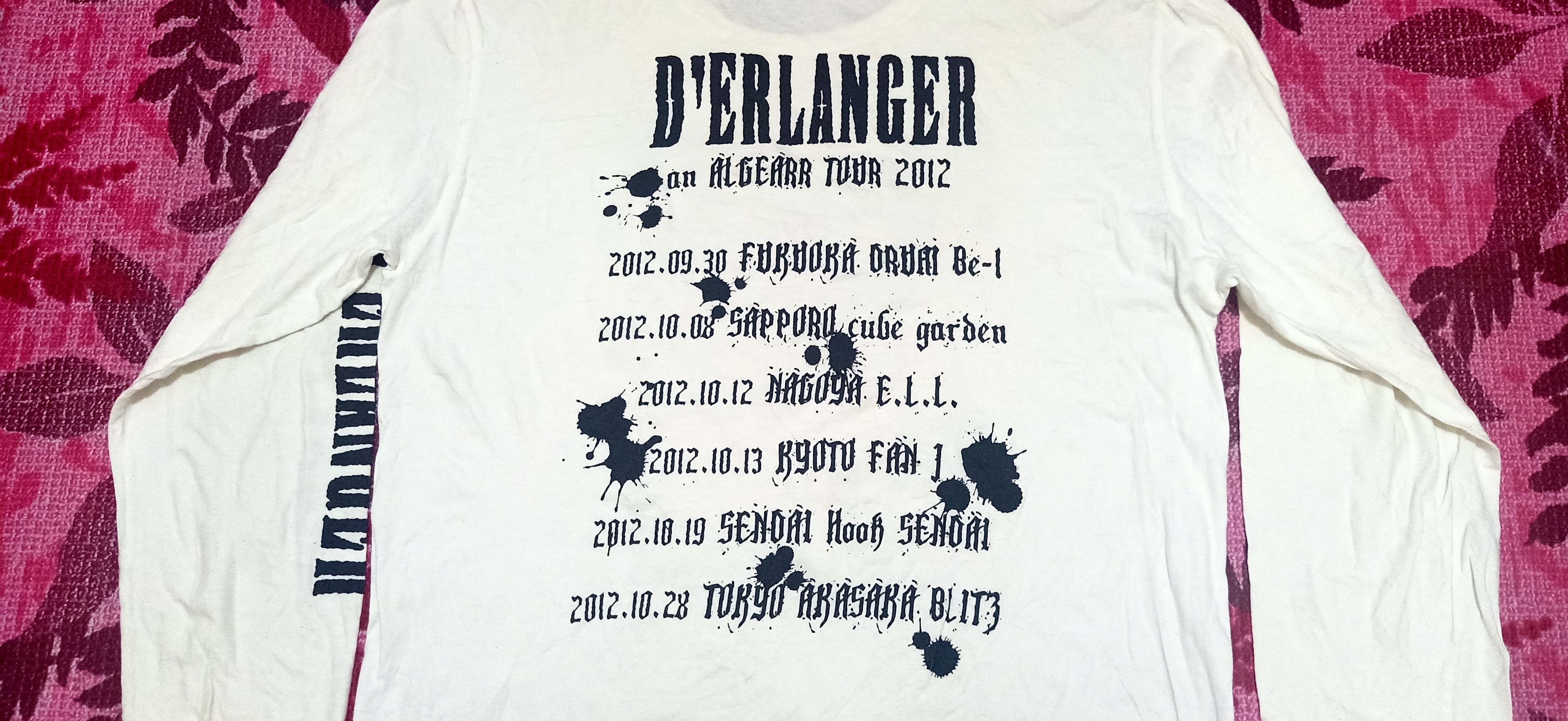 Band Tees × Japanese Brand Rare!!! Vintage Japanese Rock Band D'ERLANGER Size US XL / EU 56 / 4 - 9 Thumbnail