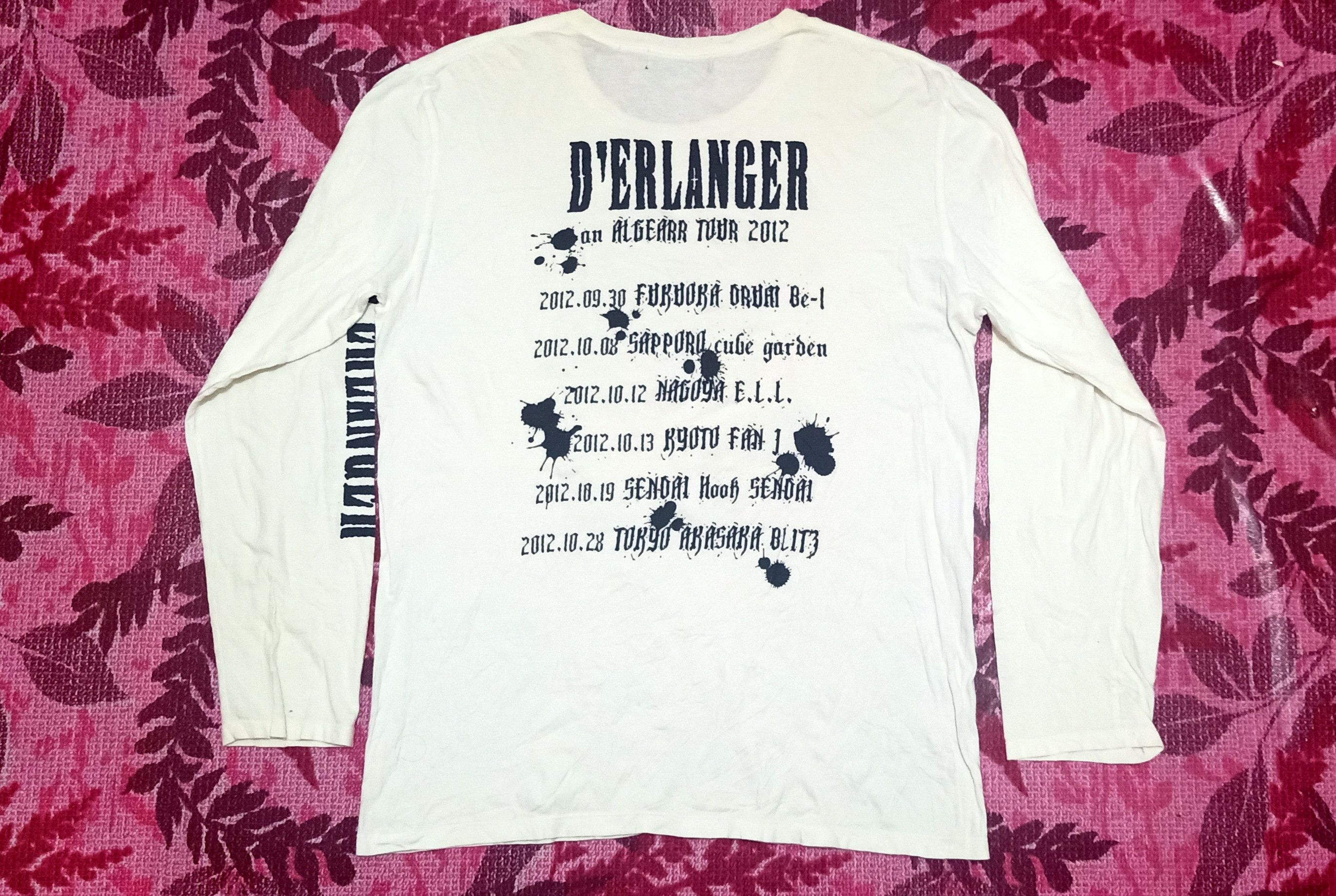 Band Tees × Japanese Brand Rare!!! Vintage Japanese Rock Band D'ERLANGER Size US XL / EU 56 / 4 - 8 Thumbnail