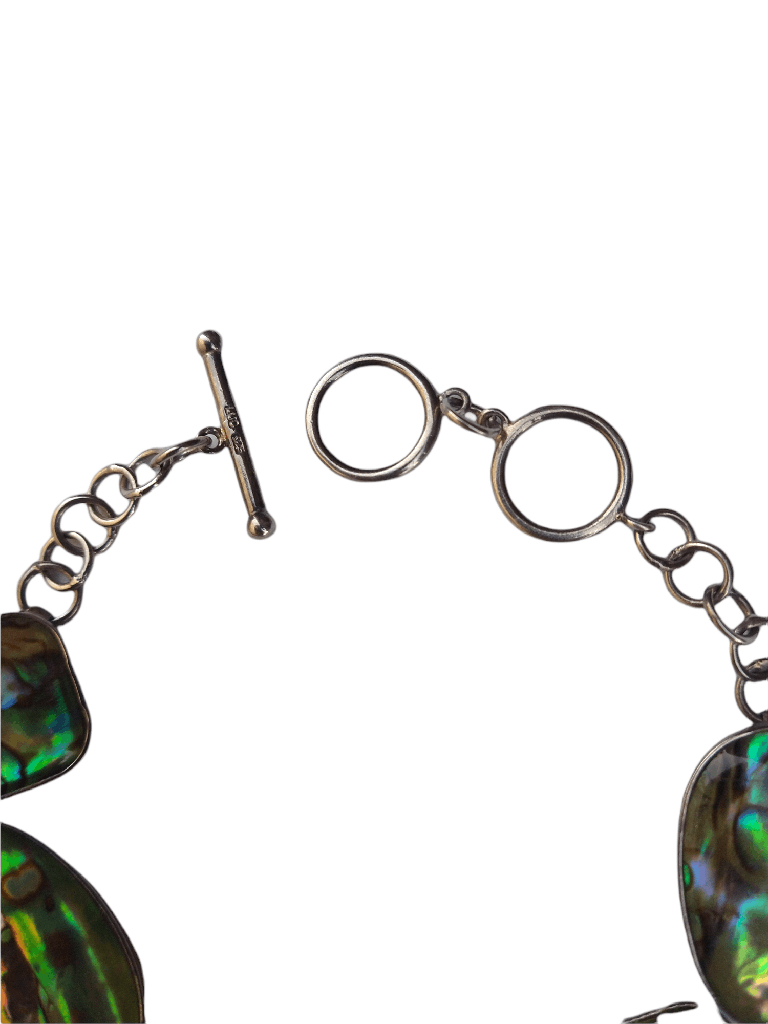 Jewelry × Sterling Silver Sterling Silver Bracelet Abalone 8" Chain .925 Size ONE SIZE - 5 Thumbnail