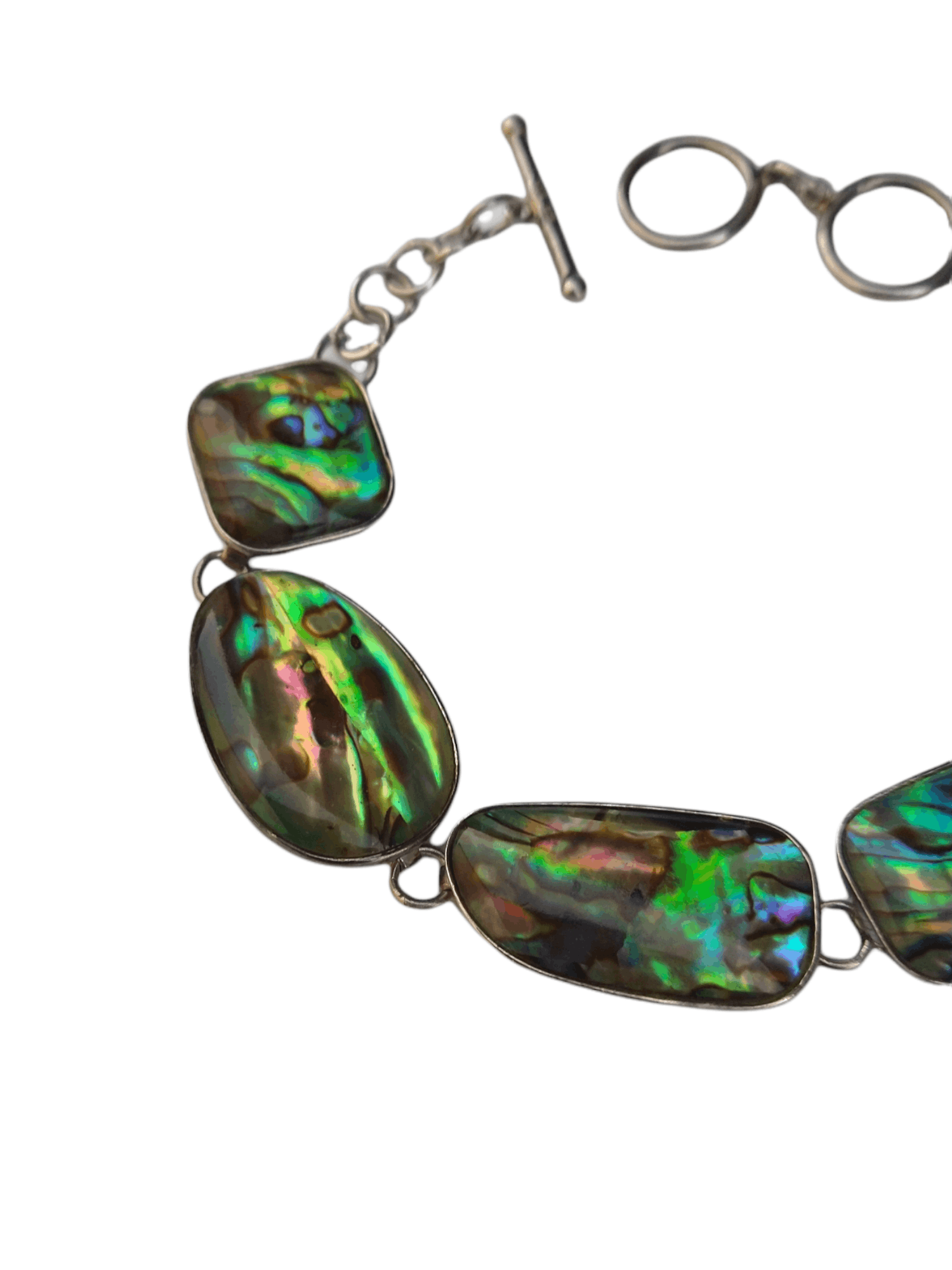 Jewelry × Sterling Silver Sterling Silver Bracelet Abalone 8" Chain .925 Size ONE SIZE - 3 Thumbnail
