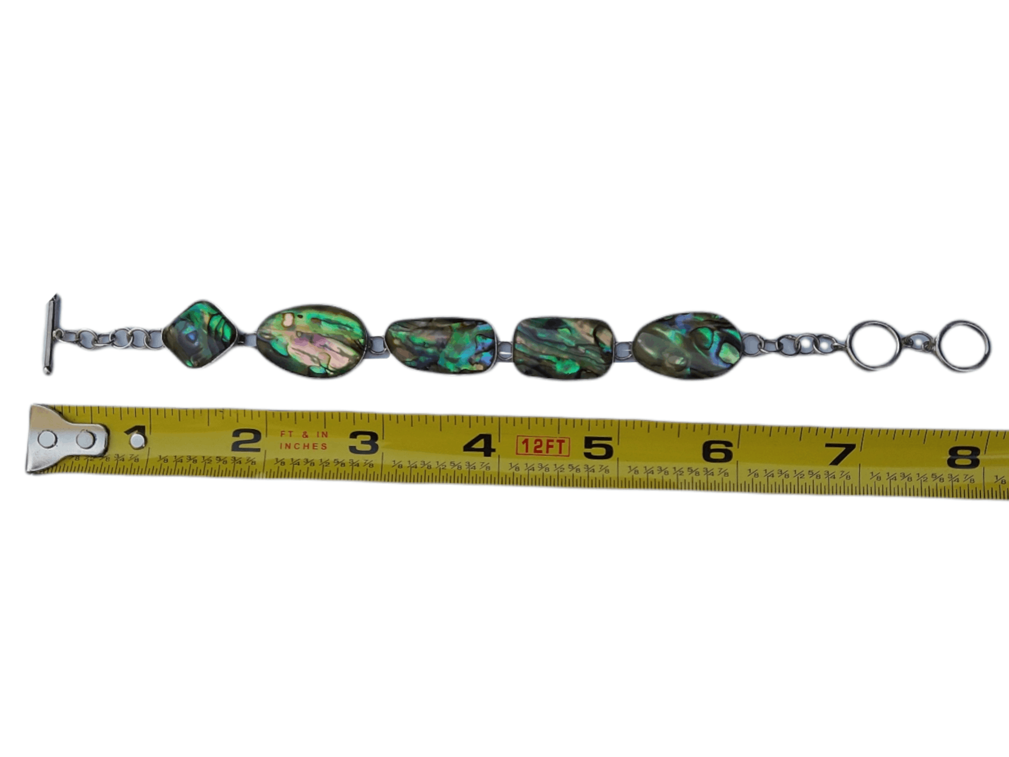 Jewelry × Sterling Silver Sterling Silver Bracelet Abalone 8" Chain .925 Size ONE SIZE - 9 Thumbnail